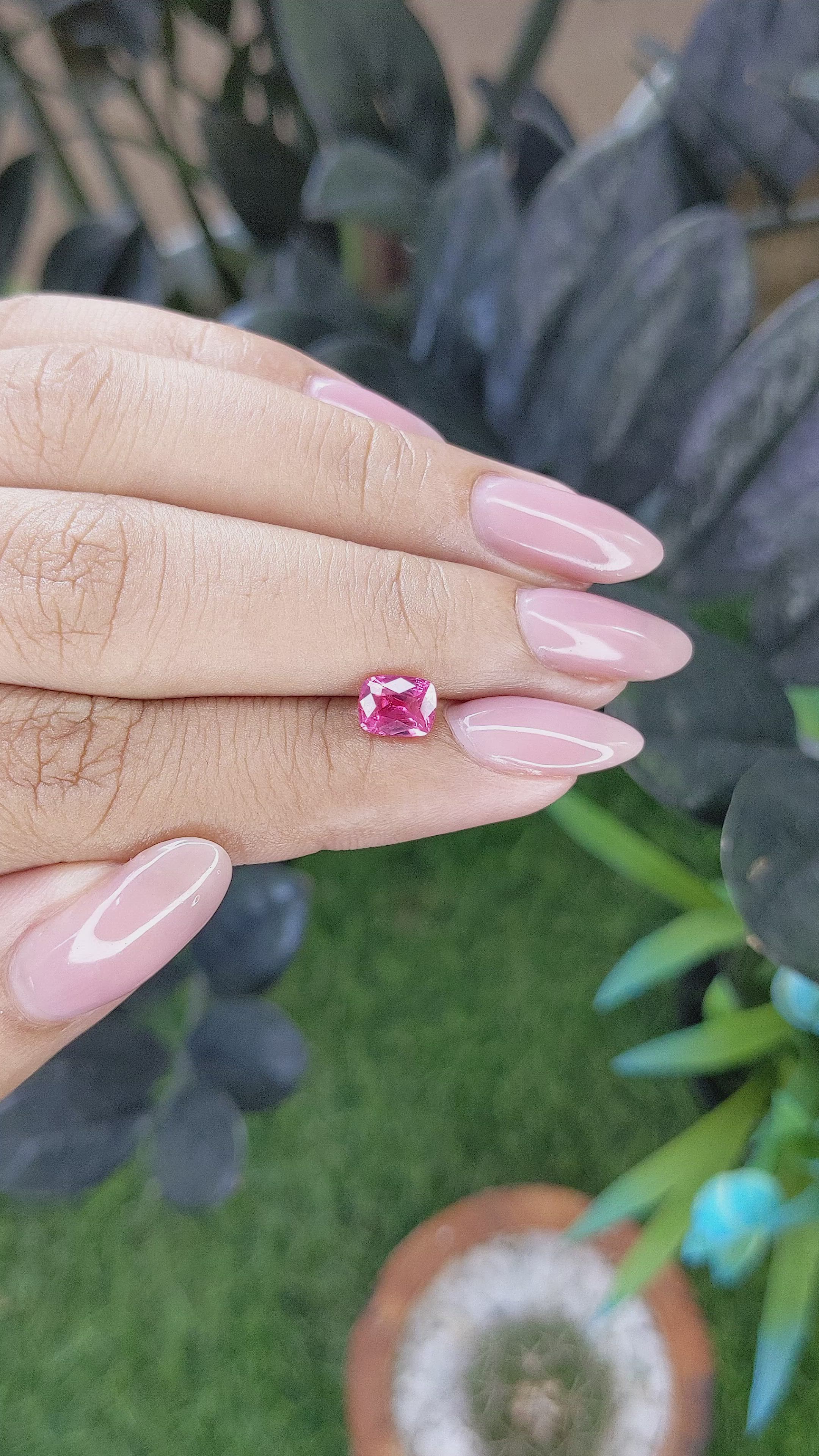 1.11 Ct. Reddish Pink Sapphire from Tanzania Size Video