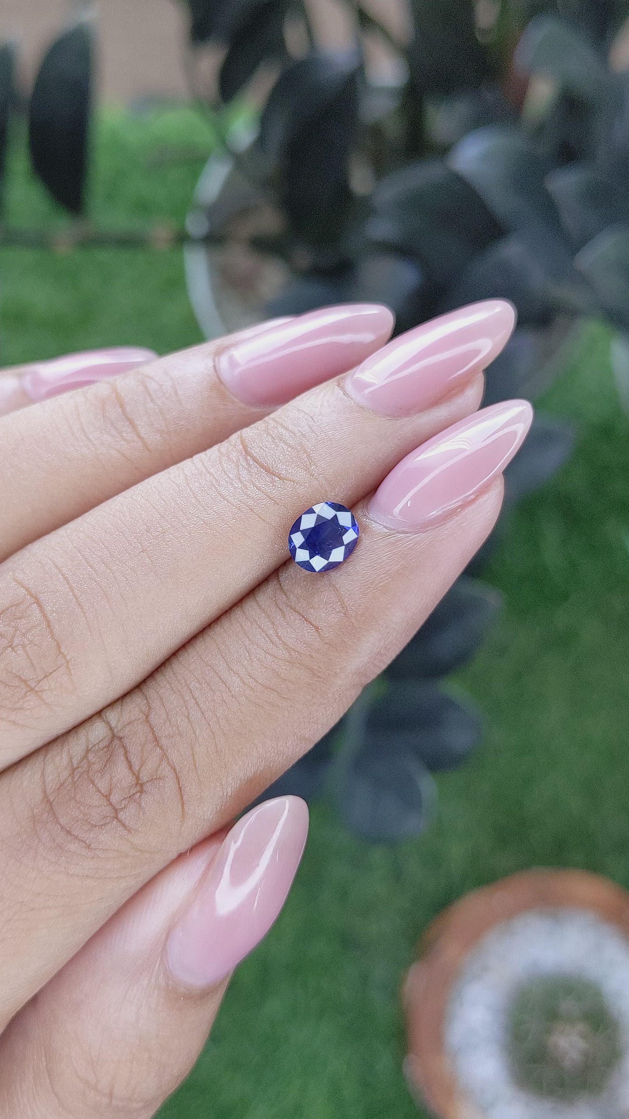 1.17 Ct. Purplish Blue Sapphire from Tanzania Size Video
