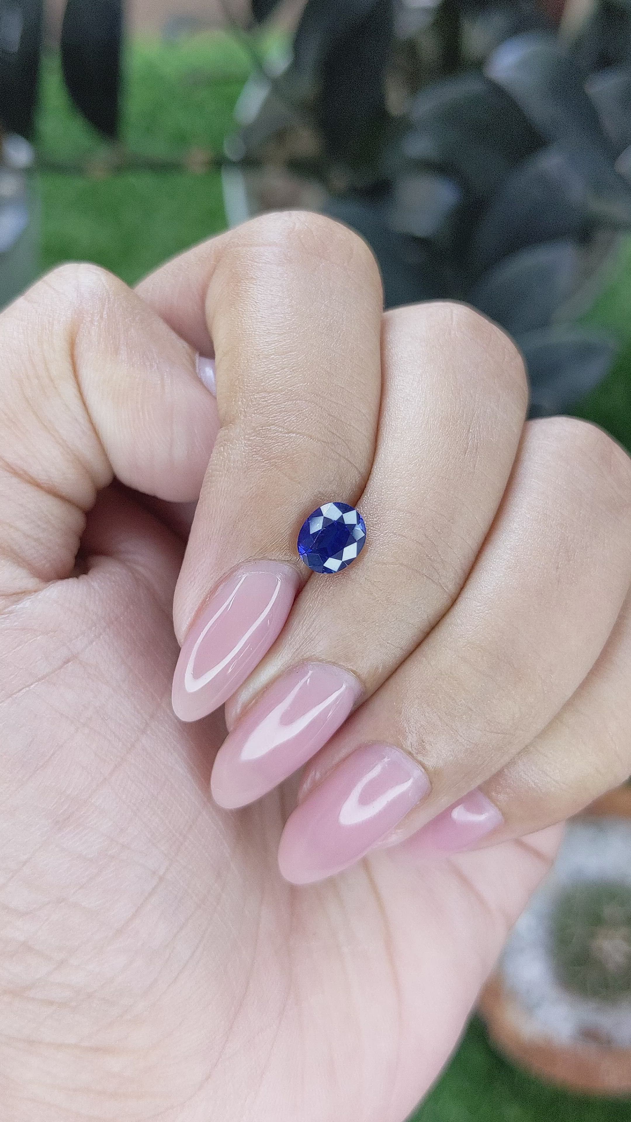 1.17 Ct. Purplish Blue Sapphire from Tanzania Size Video
