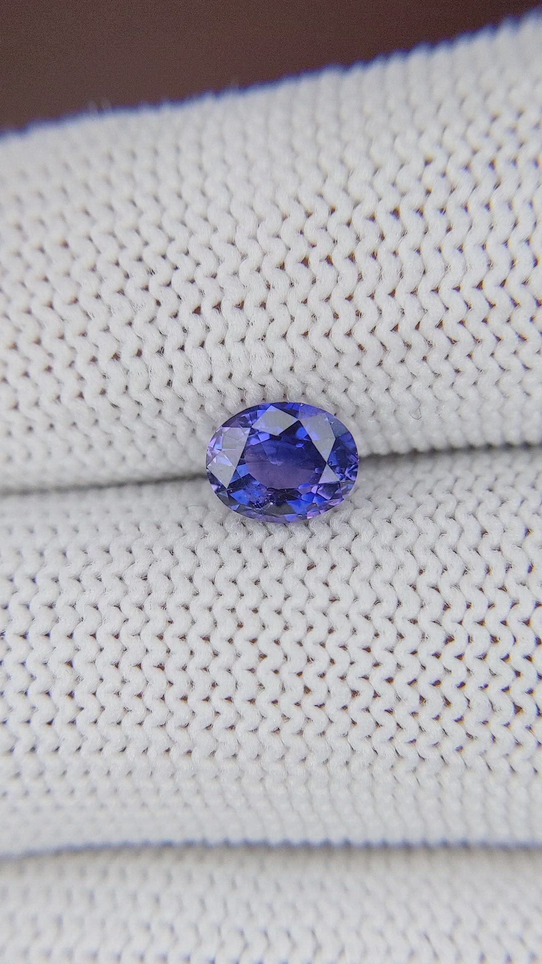 1.05 Ct. Purplish Blue Sapphire from Tanzania Size Video