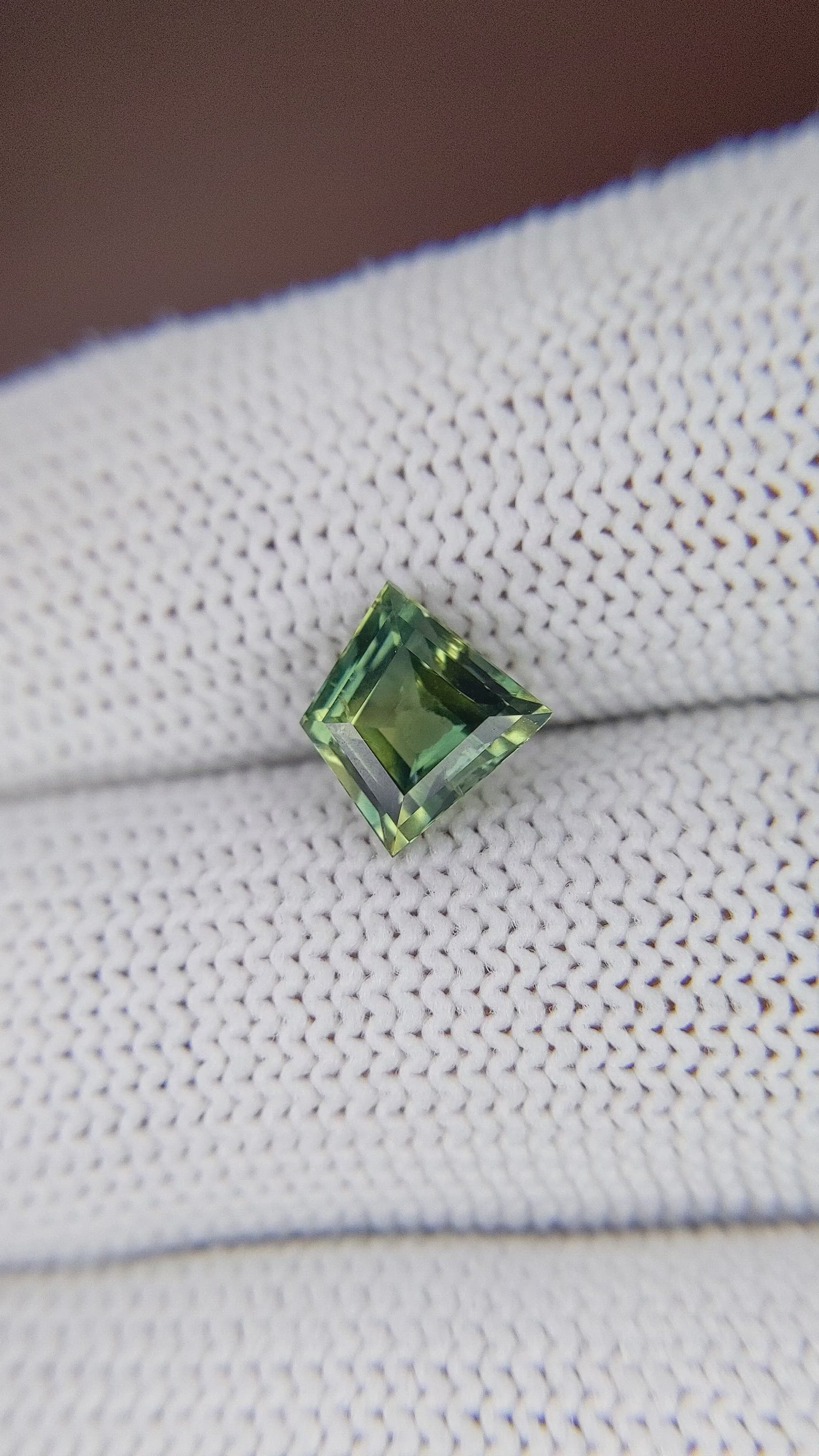 2.06 Ct. Yellowish Green Sapphire from Madagascar Size Video
