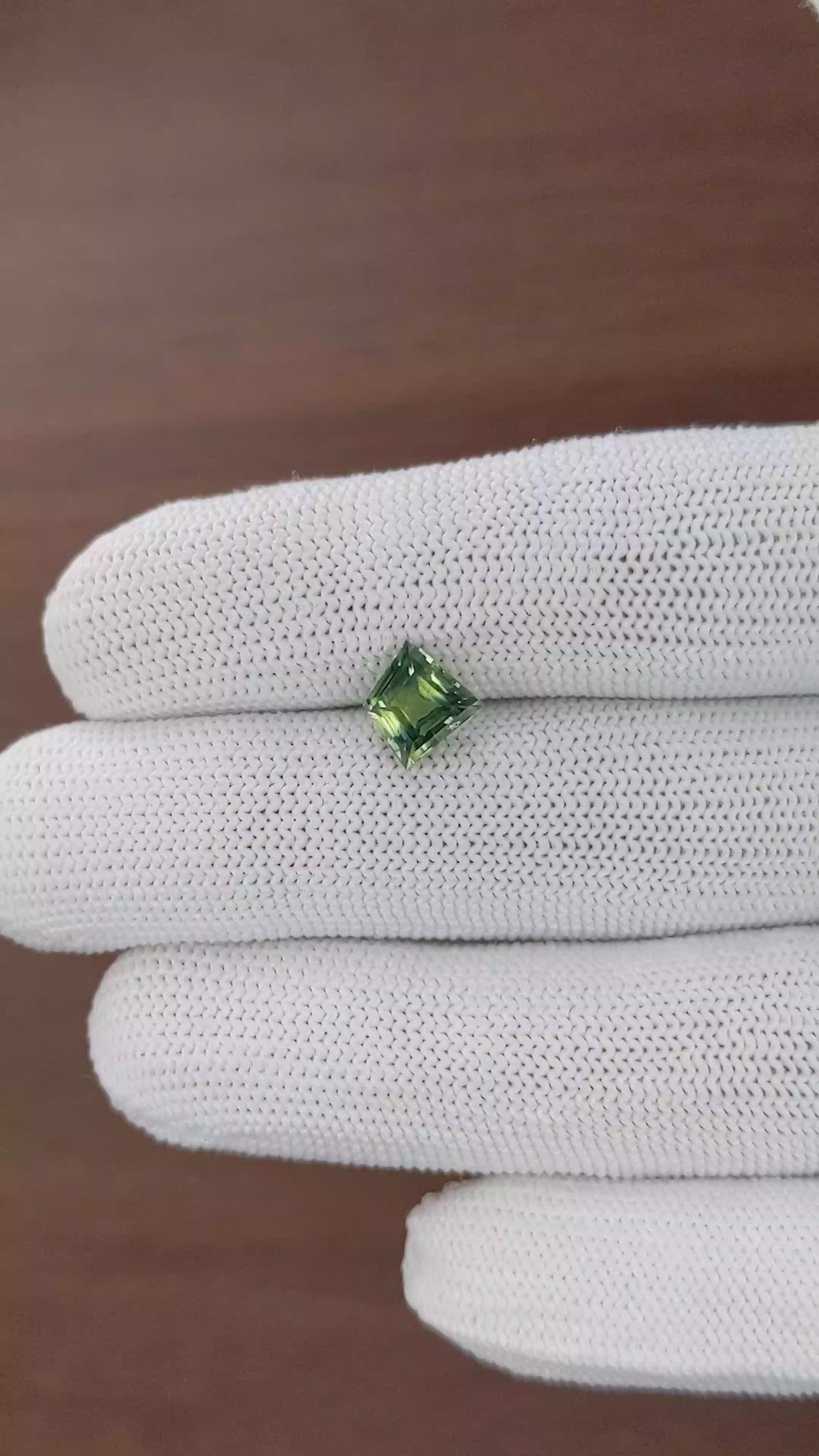 2.06 Ct. Yellowish Green Sapphire from Madagascar Size Video