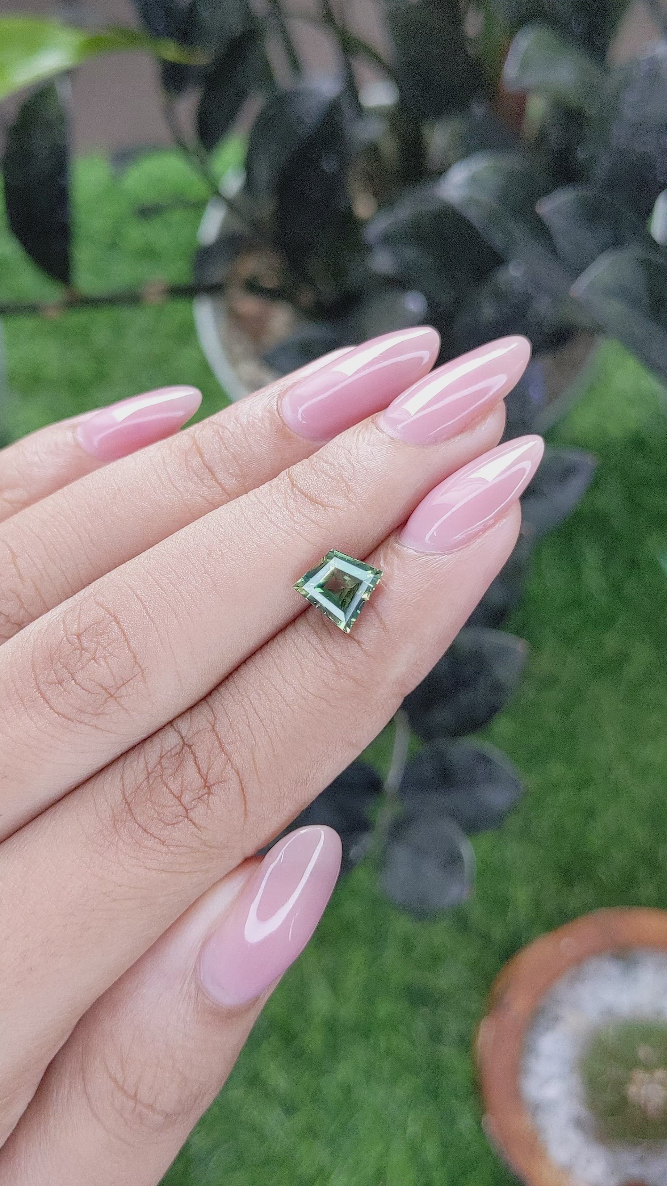2.06 Ct. Yellowish Green Sapphire from Madagascar Size Video