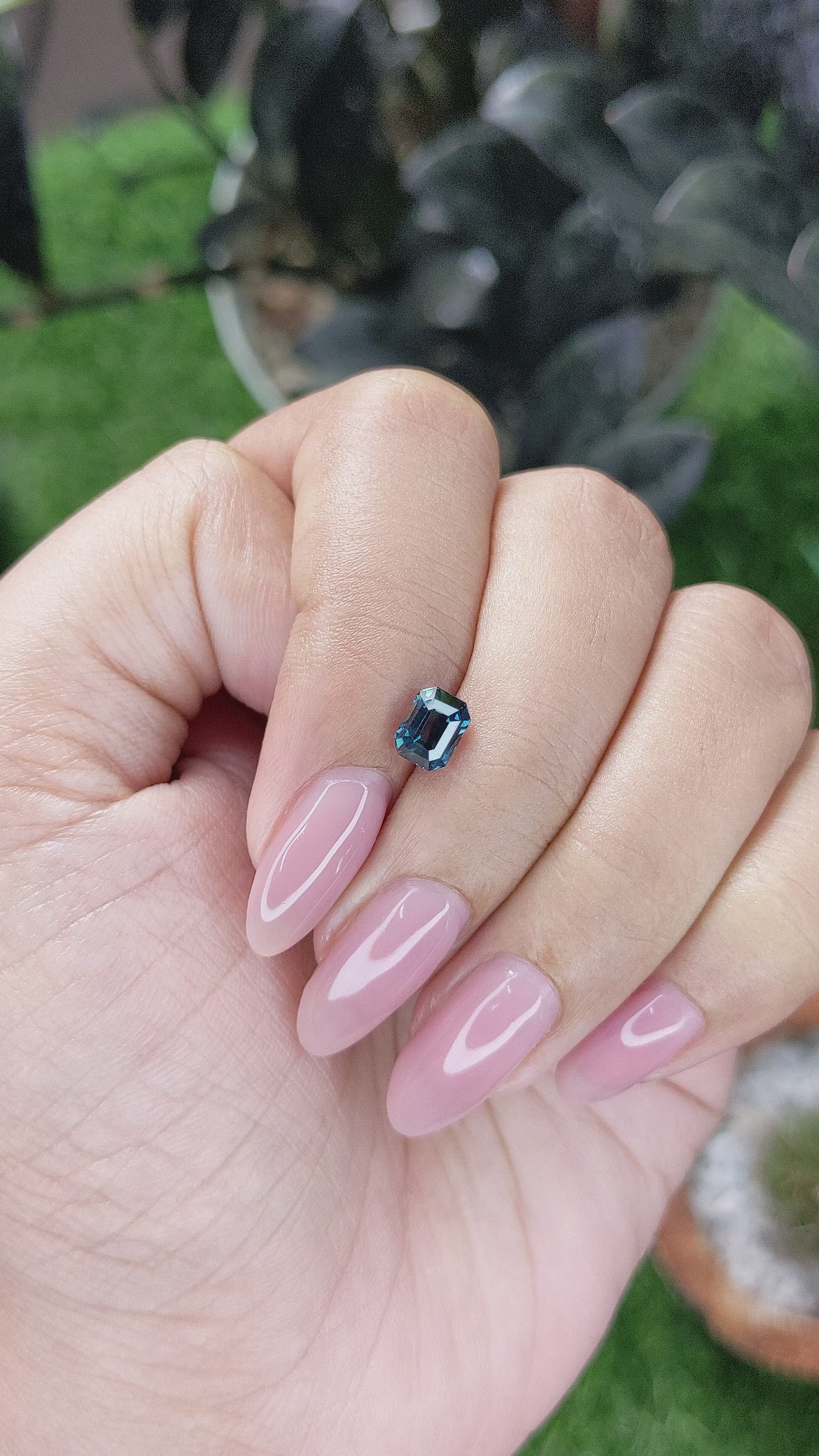 1.18 Ct. Greenish Blue Sapphire from Madagascar Size Video