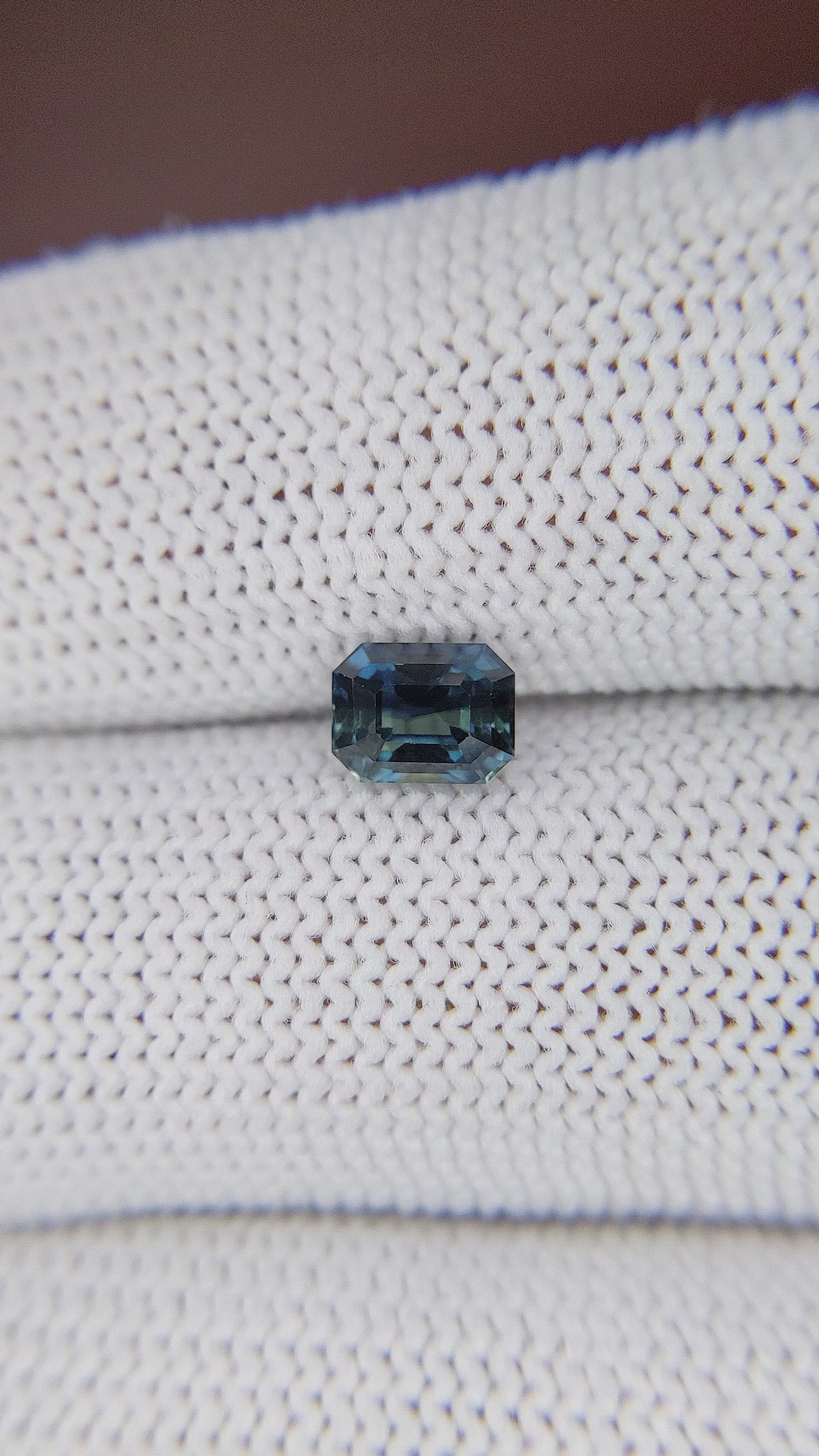 1.18 Ct. Greenish Blue Sapphire from Madagascar Size Video
