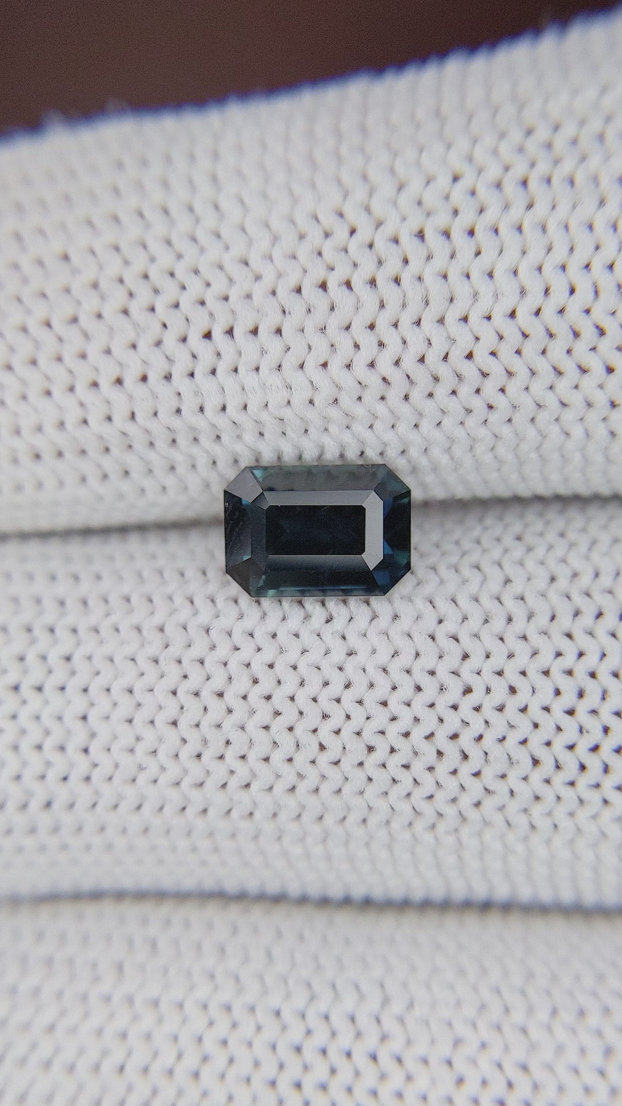 1.74 Ct. Greenish Blue Sapphire from Madagascar Size Video