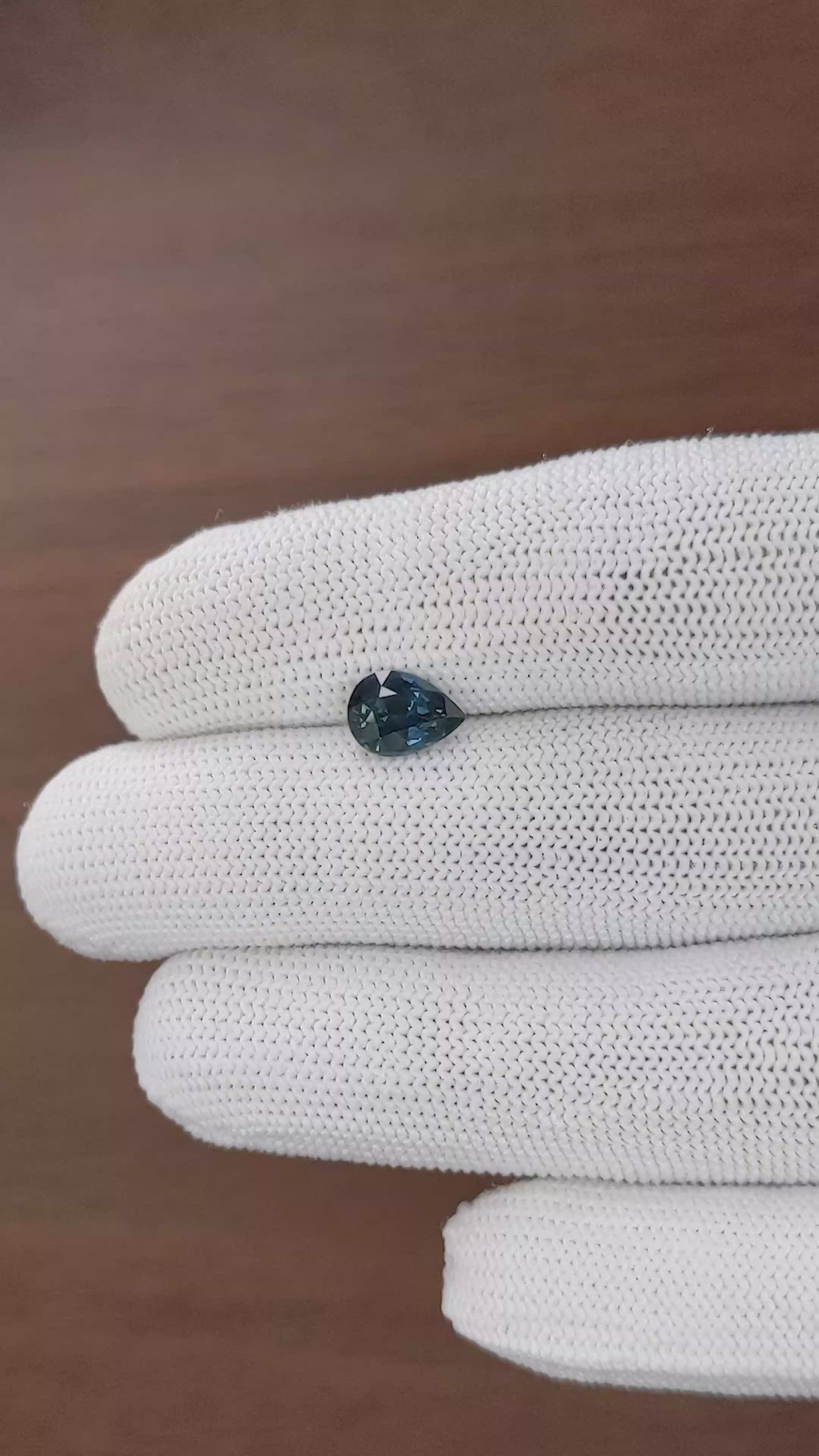 1.68 Ct. Greenish Blue Sapphire from Madagascar Size Video