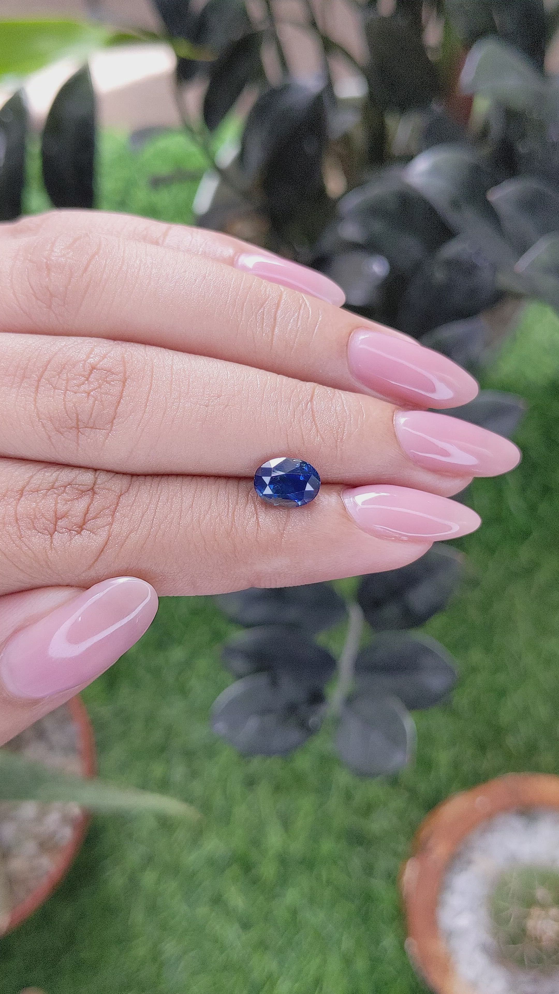 1.74 Ct. Blue Sapphire from Madagascar Size Video