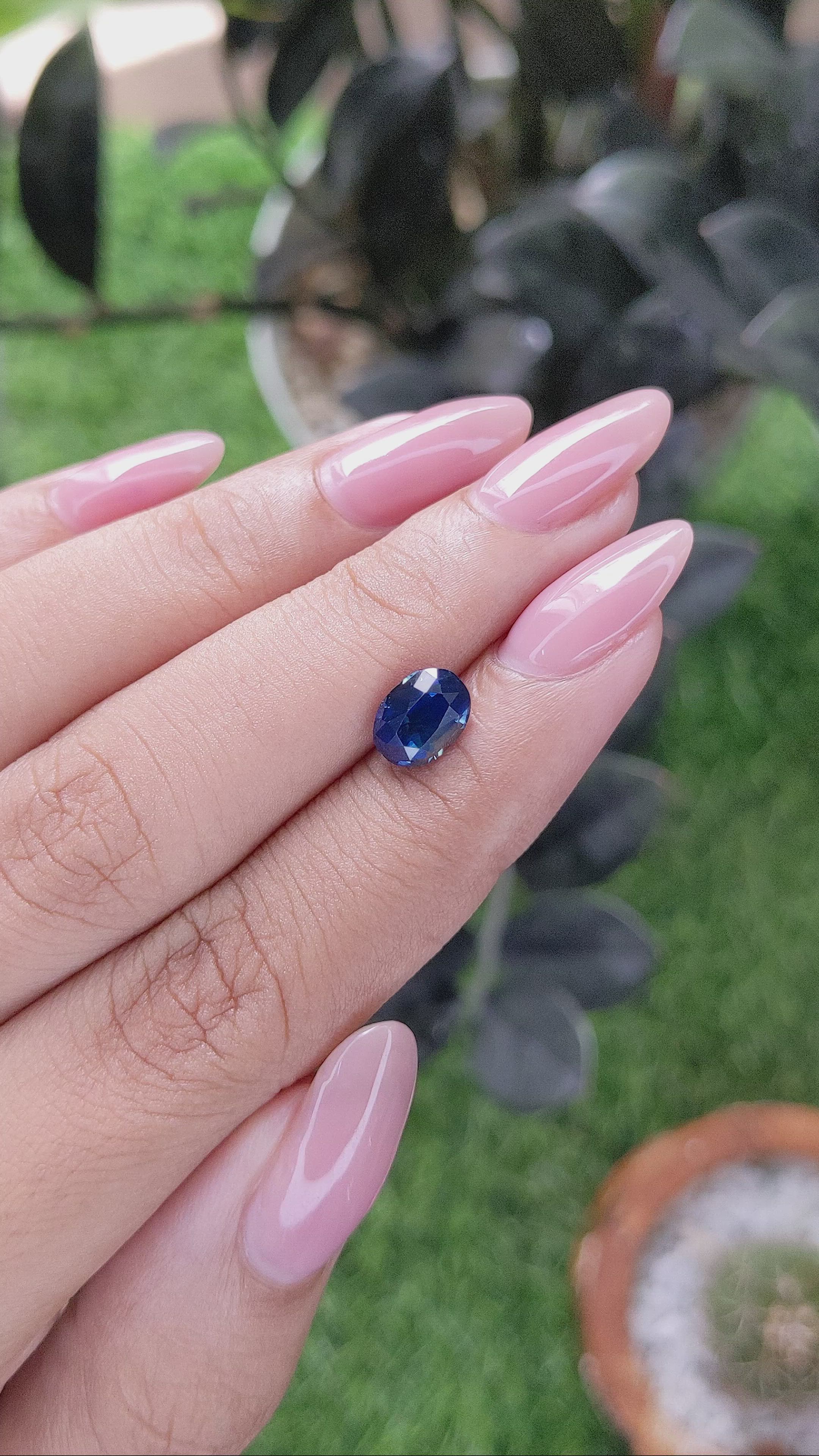 1.74 Ct. Blue Sapphire from Madagascar Size Video