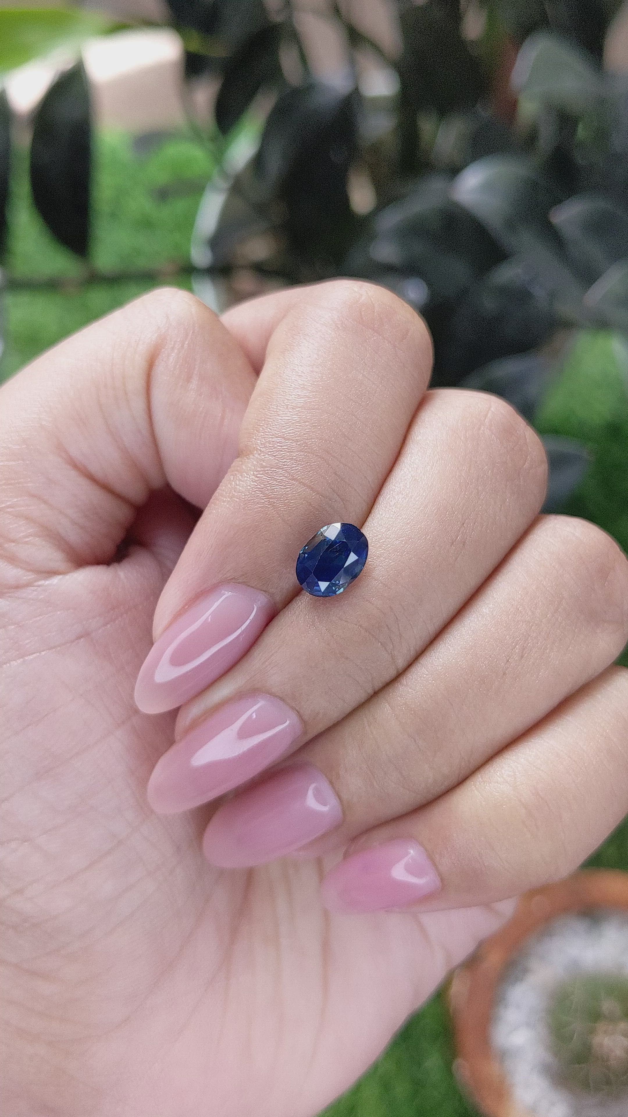 1.74 Ct. Blue Sapphire from Madagascar Size Video