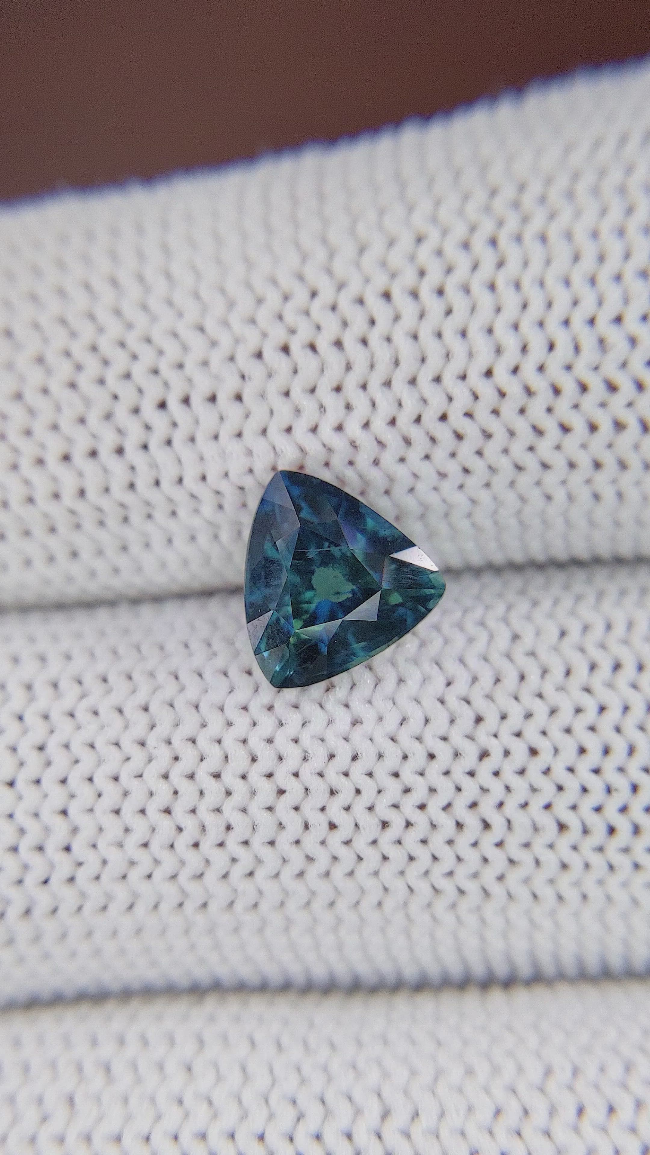 2.26 Ct. Greenish Blue Sapphire from Madagascar Size Video