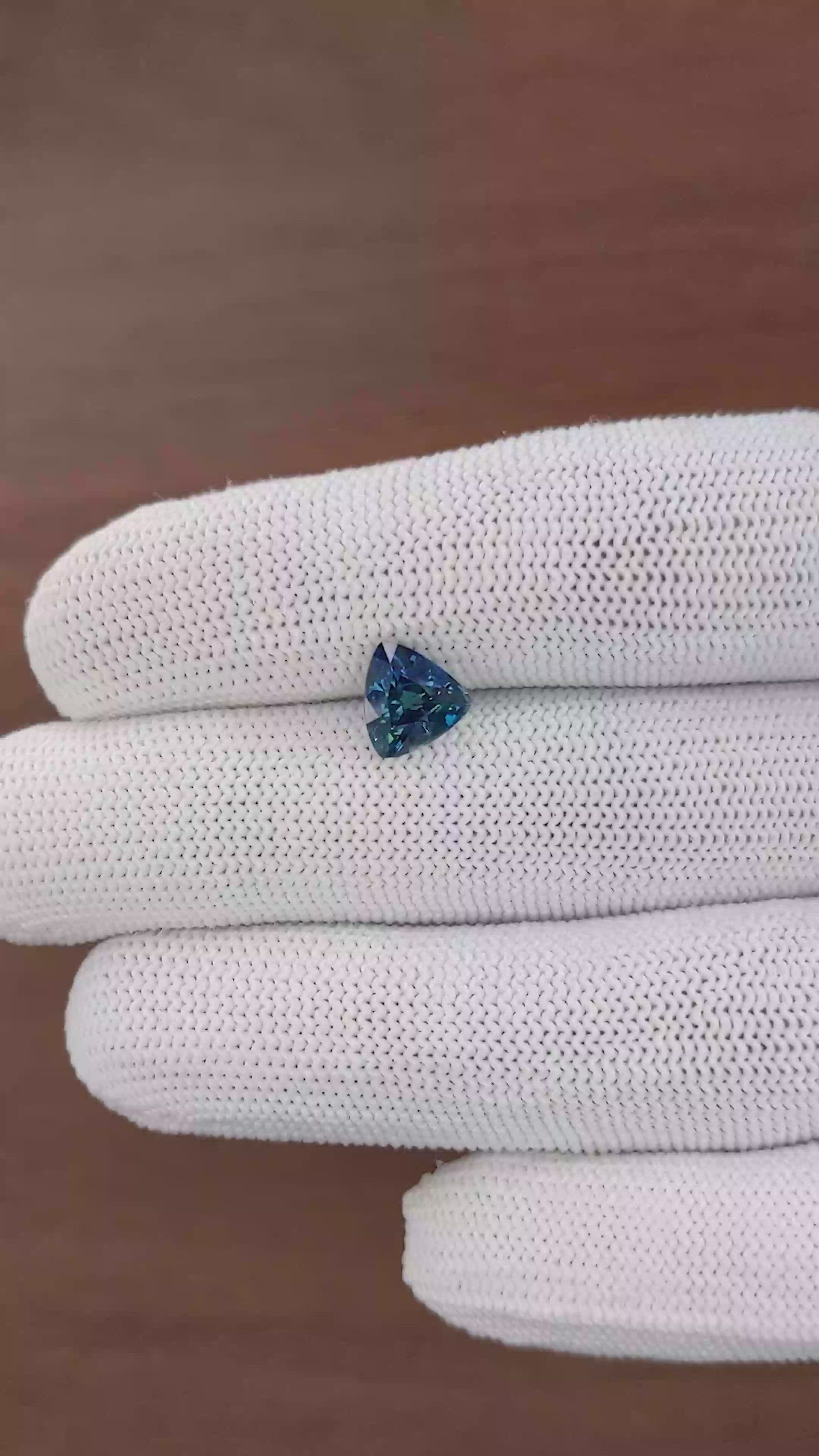 2.26 Ct. Greenish Blue Sapphire from Madagascar Size Video