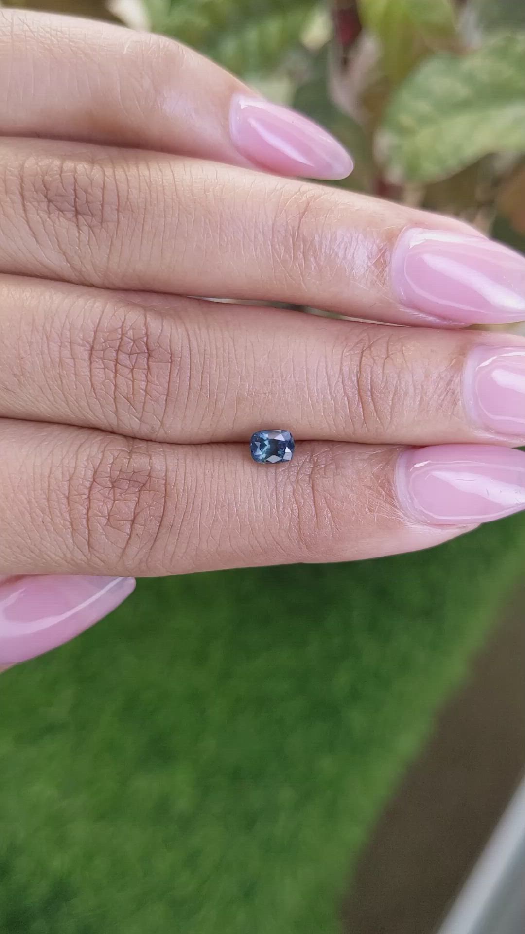 1.05 Ct. Greenish Blue Sapphire from Ceylon (Sri Lanka) Size Video