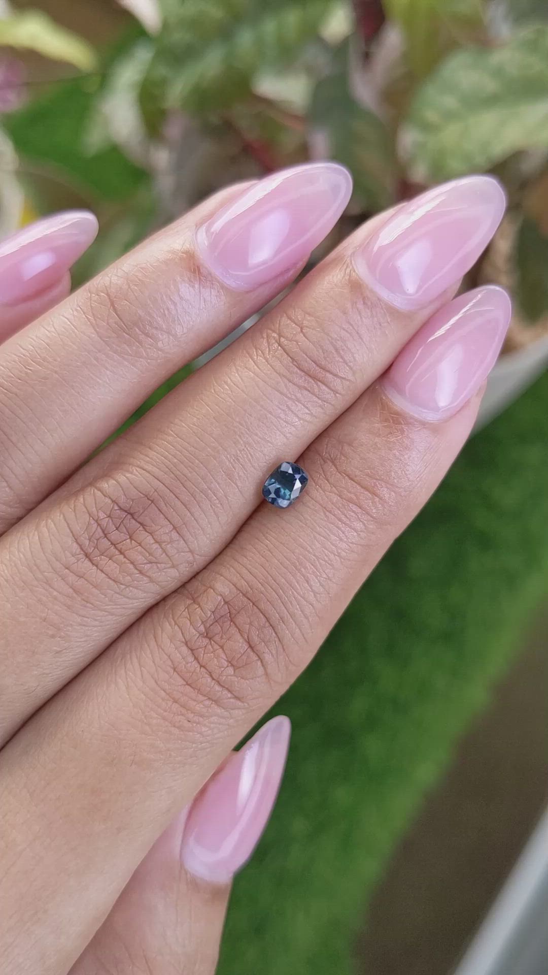 1.05 Ct. Greenish Blue Sapphire from Ceylon (Sri Lanka) Size Video