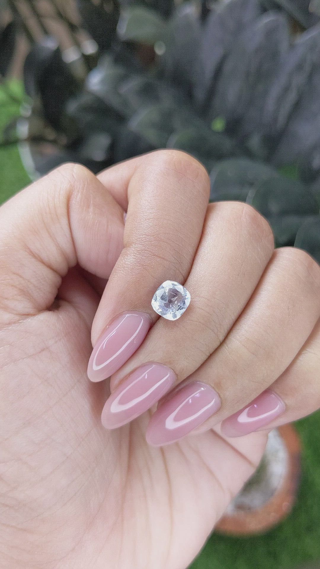 1.82 Ct. White Sapphire from Ceylon (Sri Lanka) Size Video