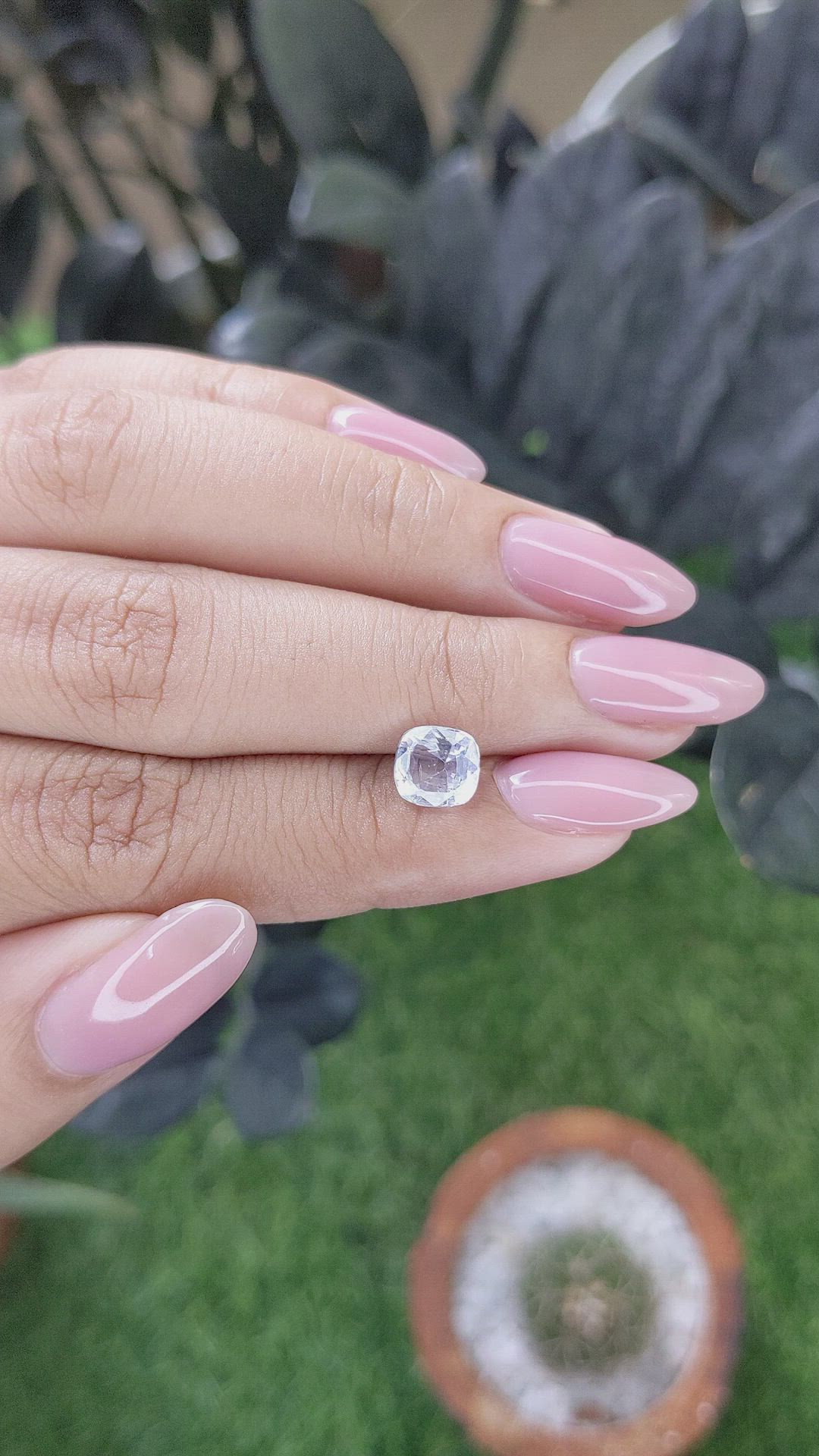 1.82 Ct. White Sapphire from Ceylon (Sri Lanka) Size Video