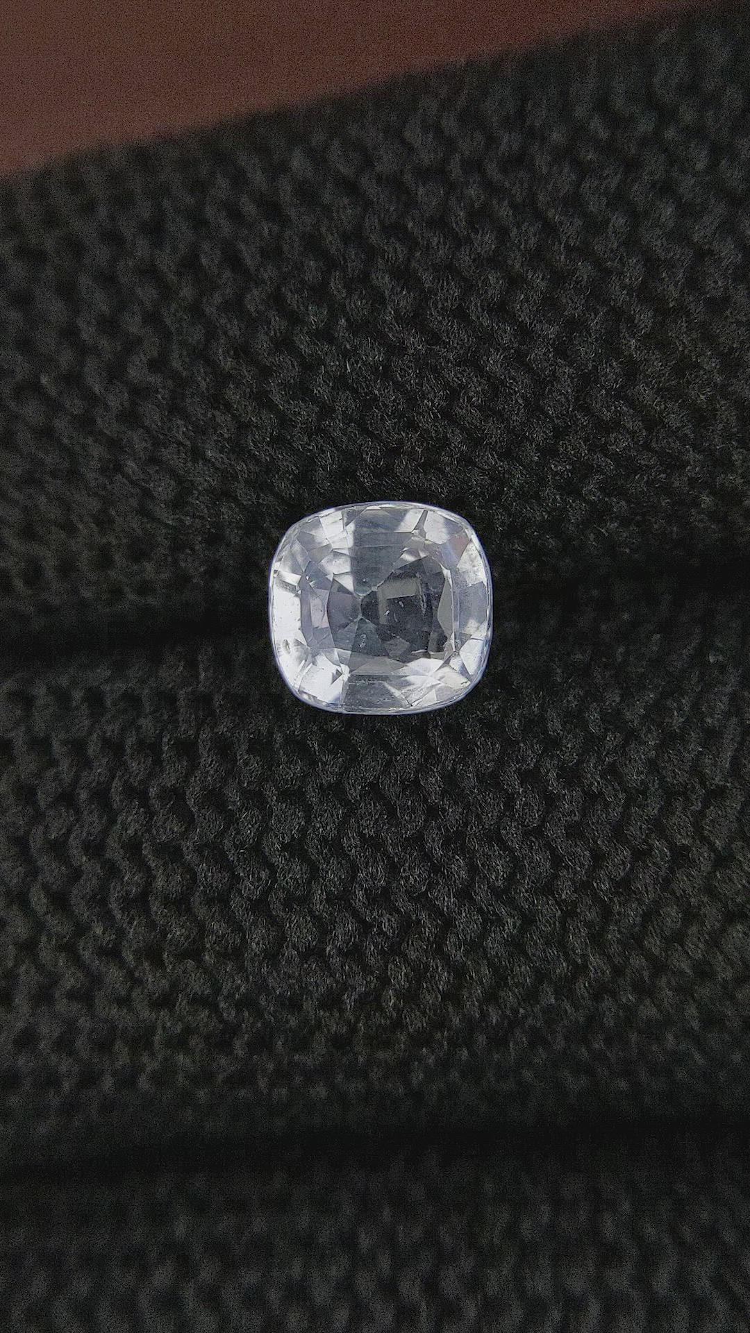 1.82 Ct. White Sapphire from Ceylon (Sri Lanka) Size Video