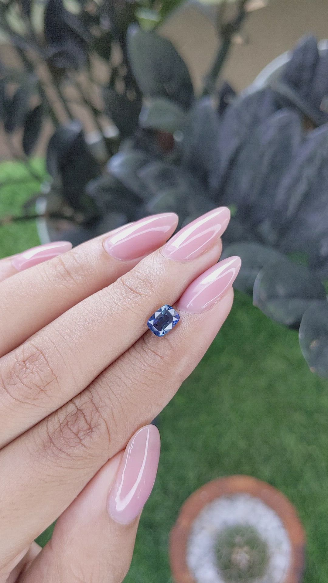 1.15 Ct. Greenish Blue Sapphire from Ceylon (Sri Lanka) Size Video