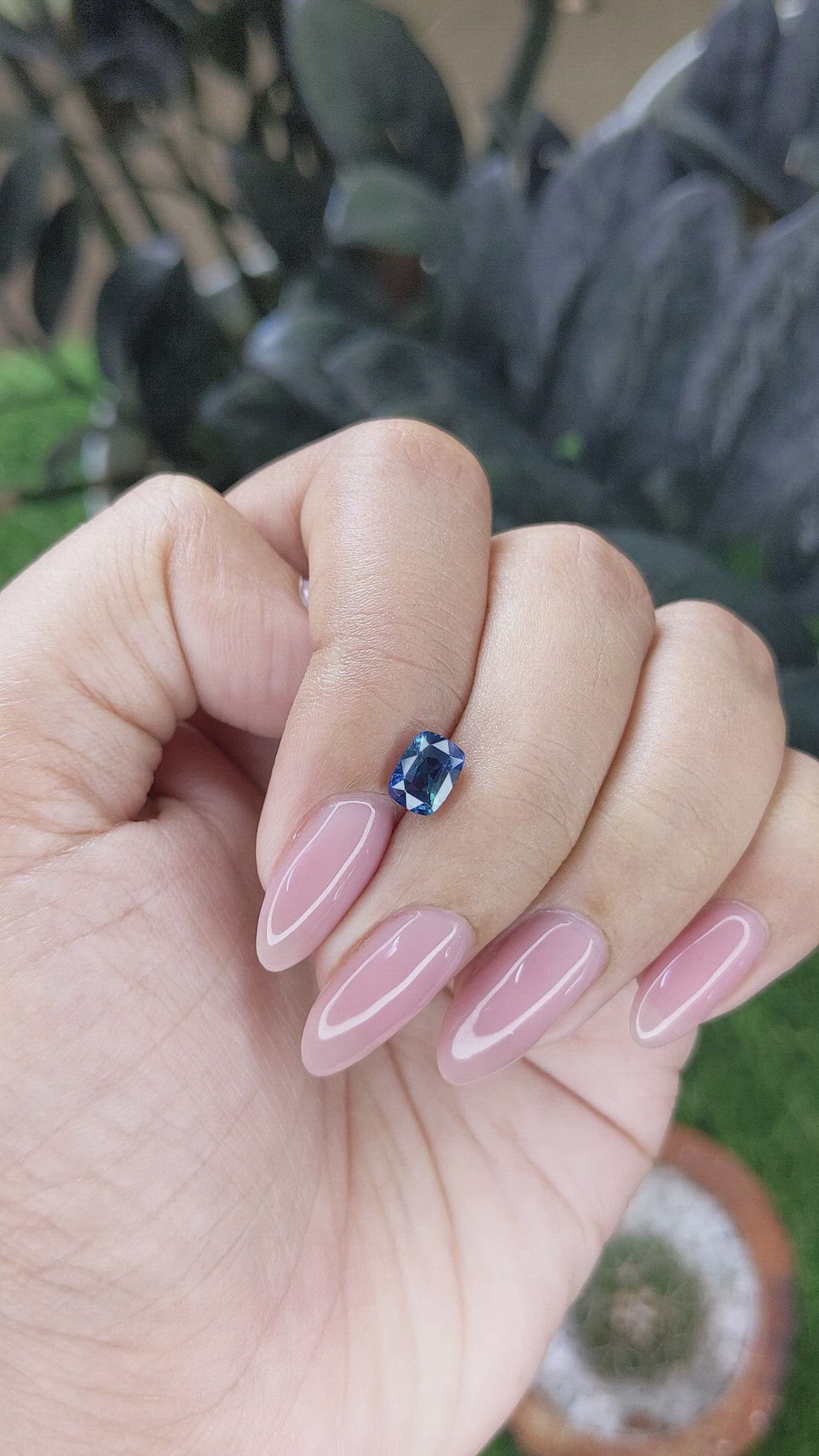 1.15 Ct. Greenish Blue Sapphire from Ceylon (Sri Lanka) Size Video