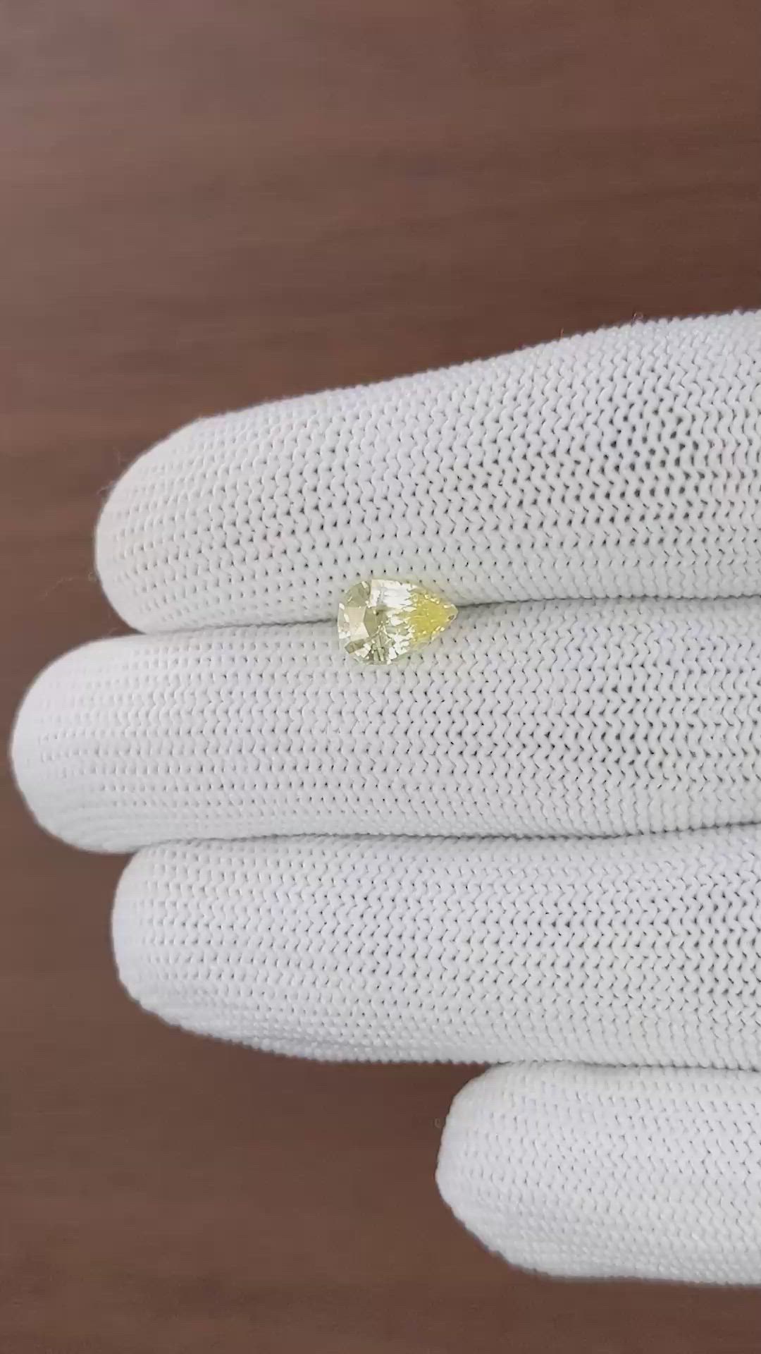 1.44 Ct. Yellow Sapphire from Ceylon (Sri Lanka) Size Video
