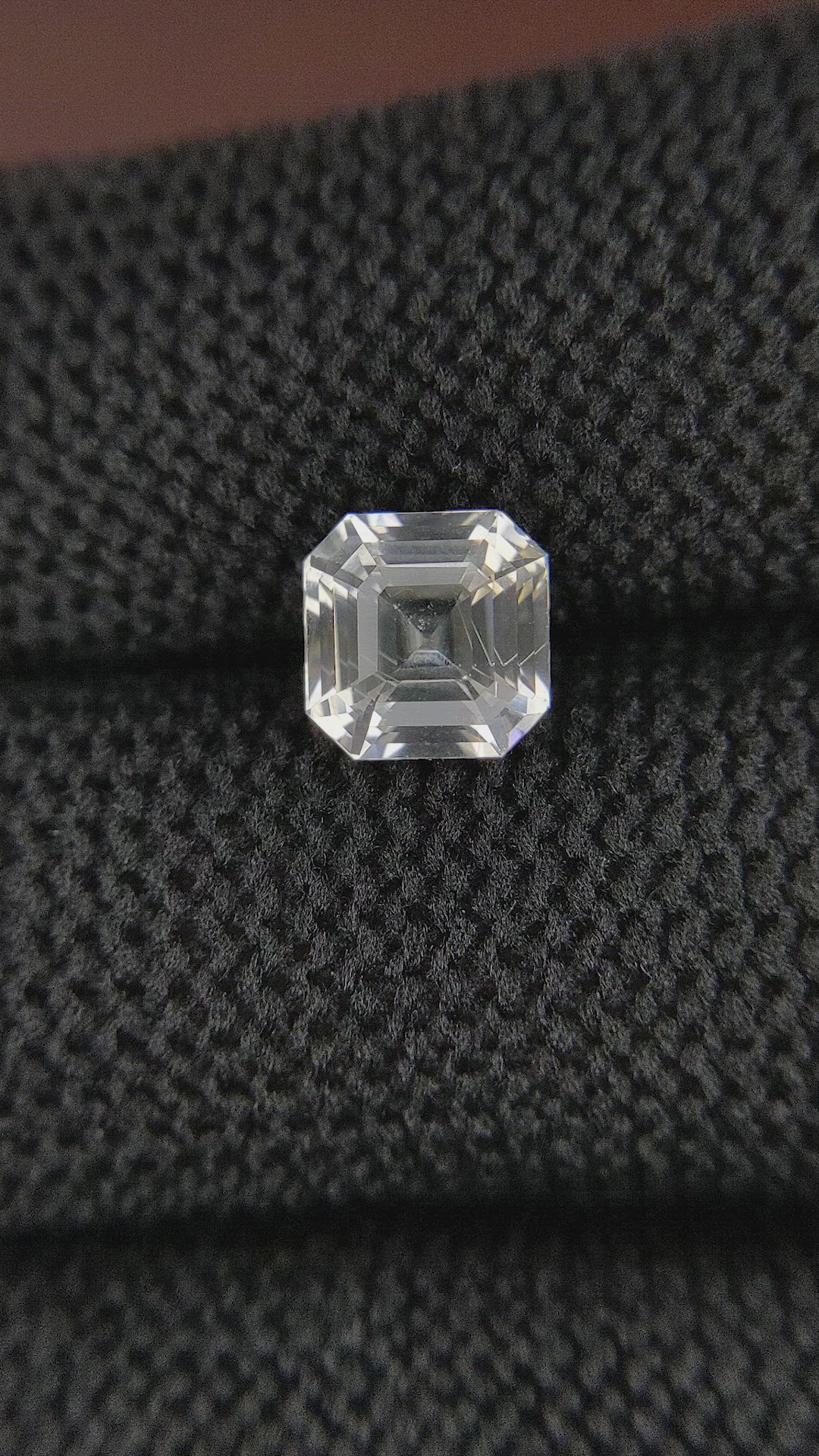 2.54 Ct. White Sapphire from Ceylon (Sri Lanka) Size Video