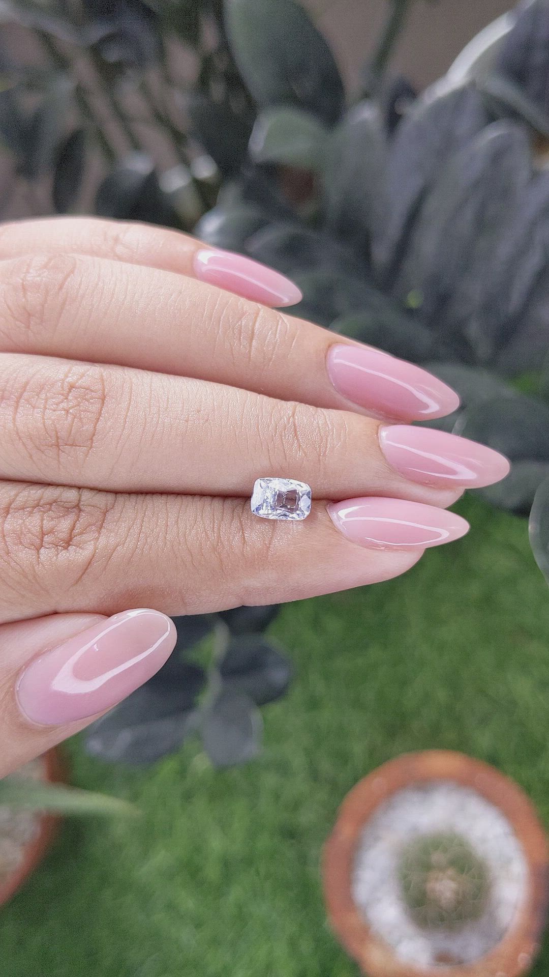 1.19 Ct. White Sapphire from Ceylon (Sri Lanka) Size Video