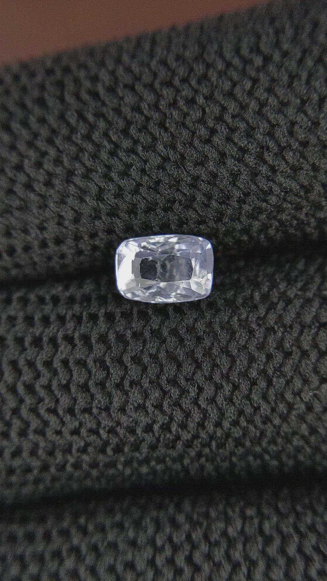 1.19 Ct. White Sapphire from Ceylon (Sri Lanka) Size Video