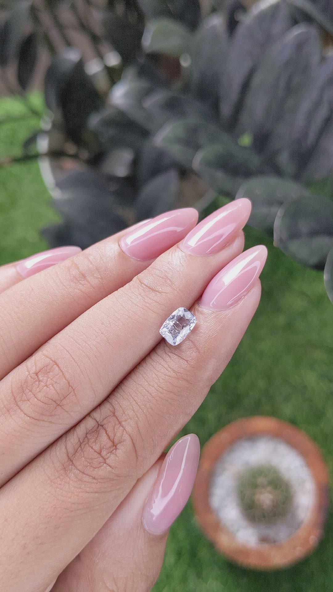 1.19 Ct. White Sapphire from Ceylon (Sri Lanka) Size Video