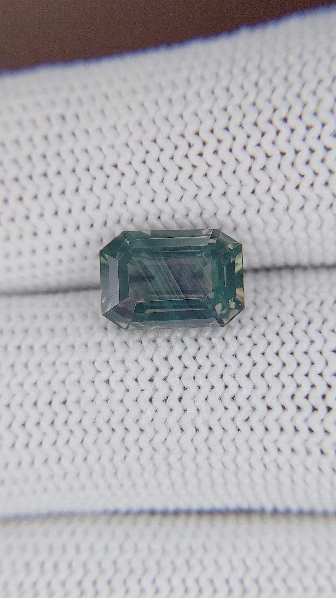 4.53 Ct. Bluish Green Sapphire from Madagascar Size Video