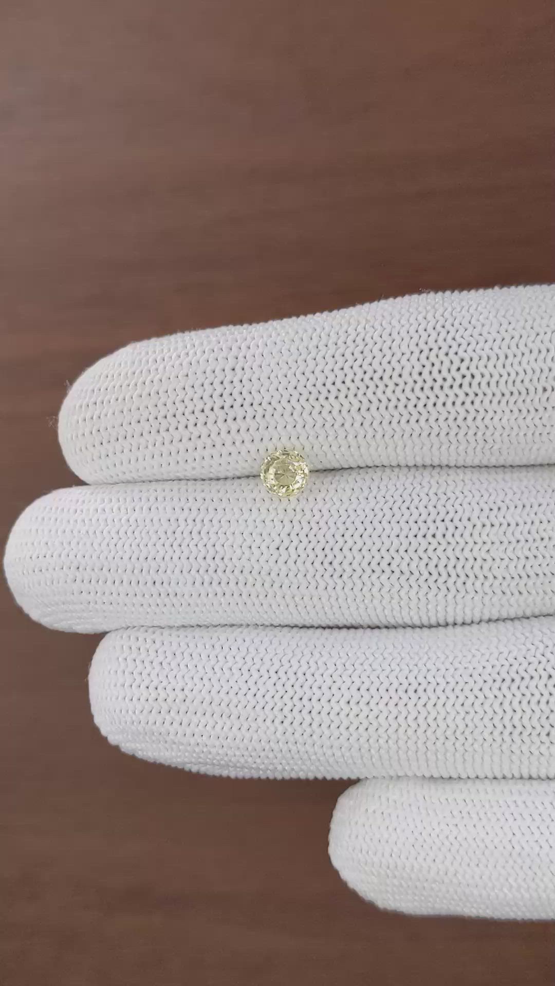 1.07 Ct. Yellow Sapphire from Ceylon (Sri Lanka) Size Video