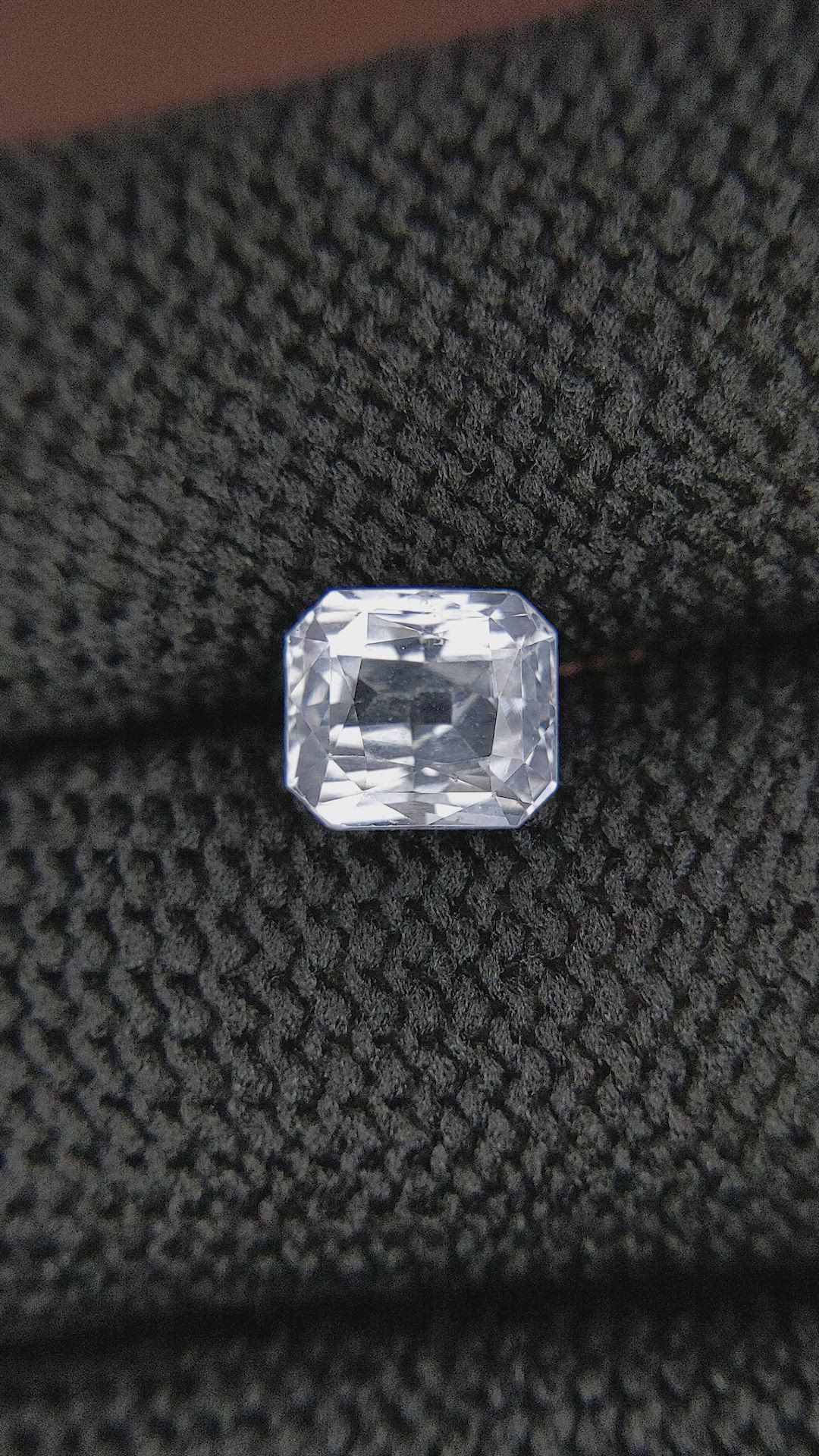 2.11 Ct. White Sapphire from Ceylon (Sri Lanka) Size Video