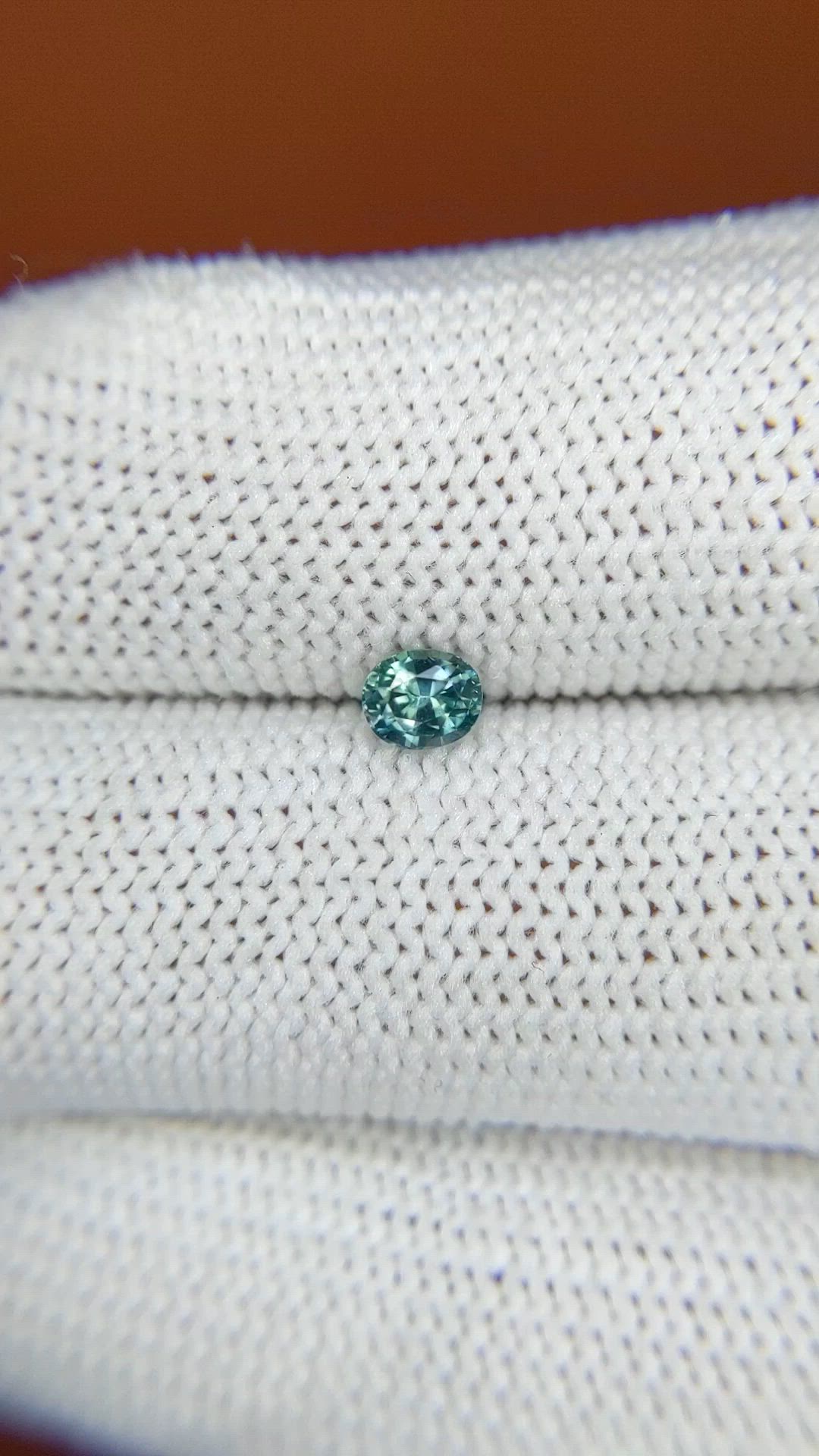 0.31 Ct. Bluish Green Sapphire from Ceylon (Sri Lanka) Size Video