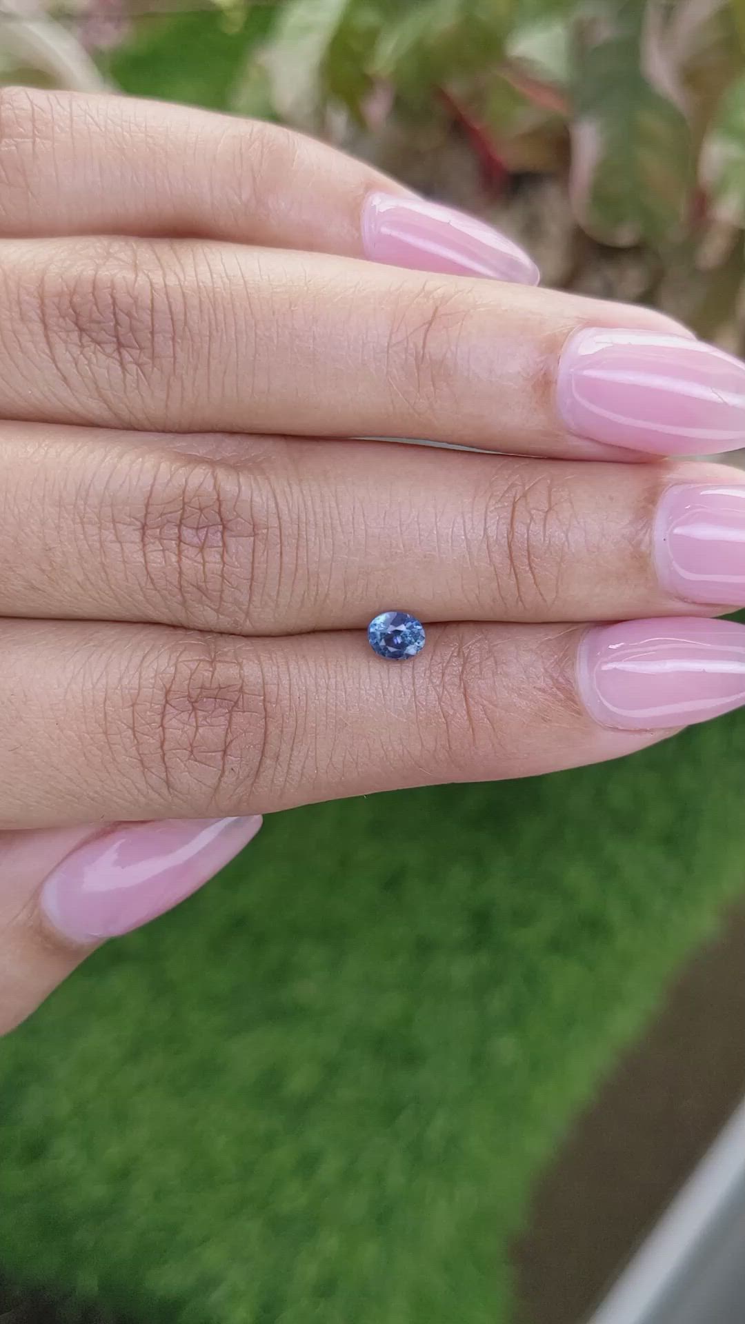 0.43 Ct. Blue Sapphire from Ceylon (Sri Lanka) Size Video