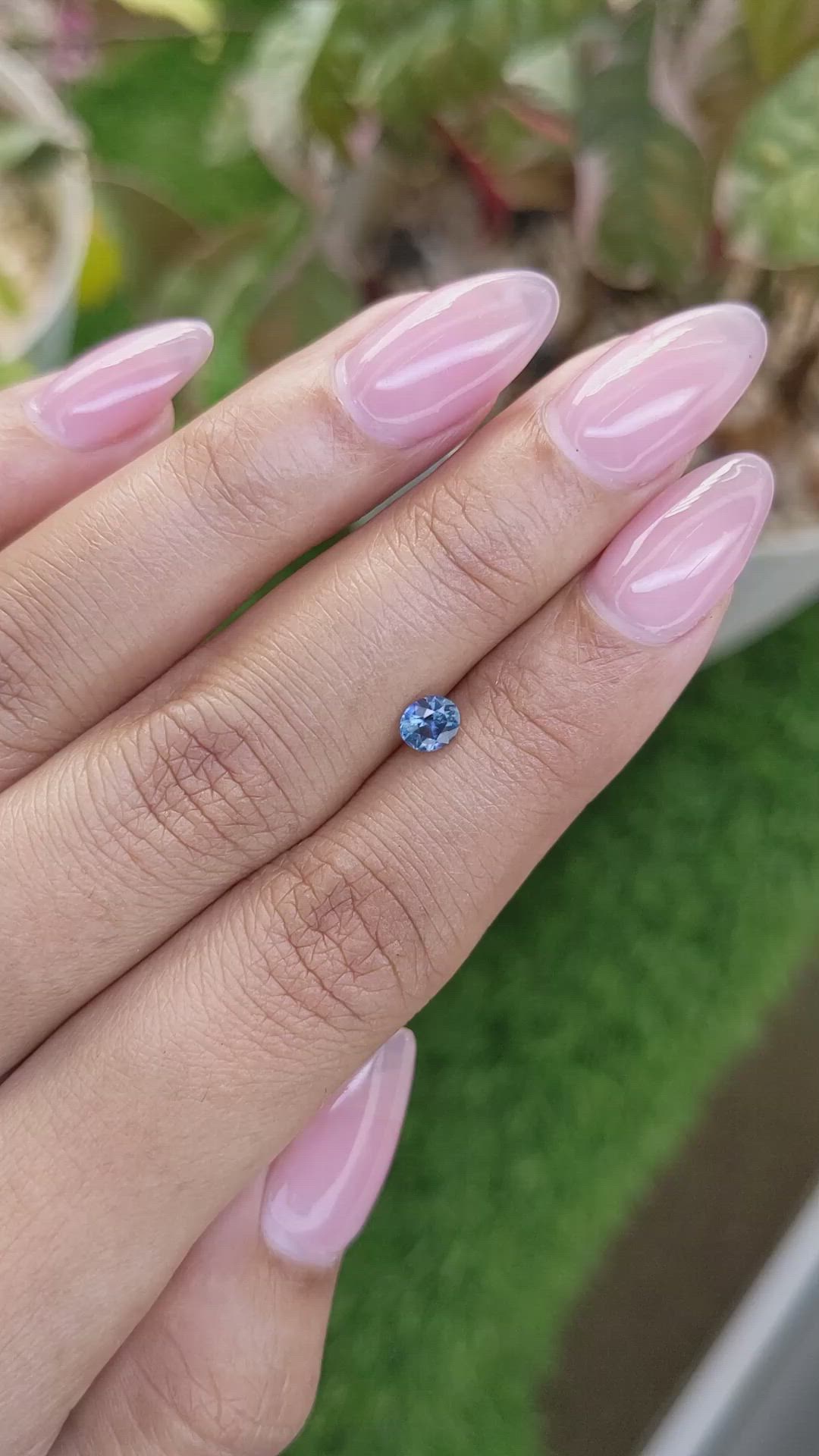 0.43 Ct. Blue Sapphire from Ceylon (Sri Lanka) Size Video