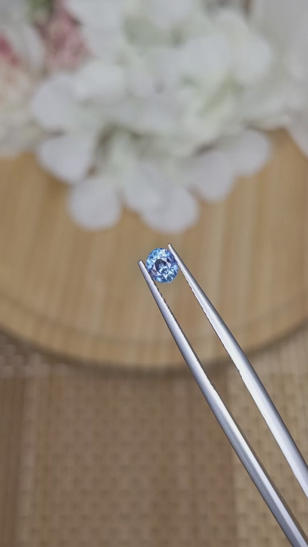 0.43 Ct. Blue Sapphire from Ceylon (Sri Lanka) Size Video