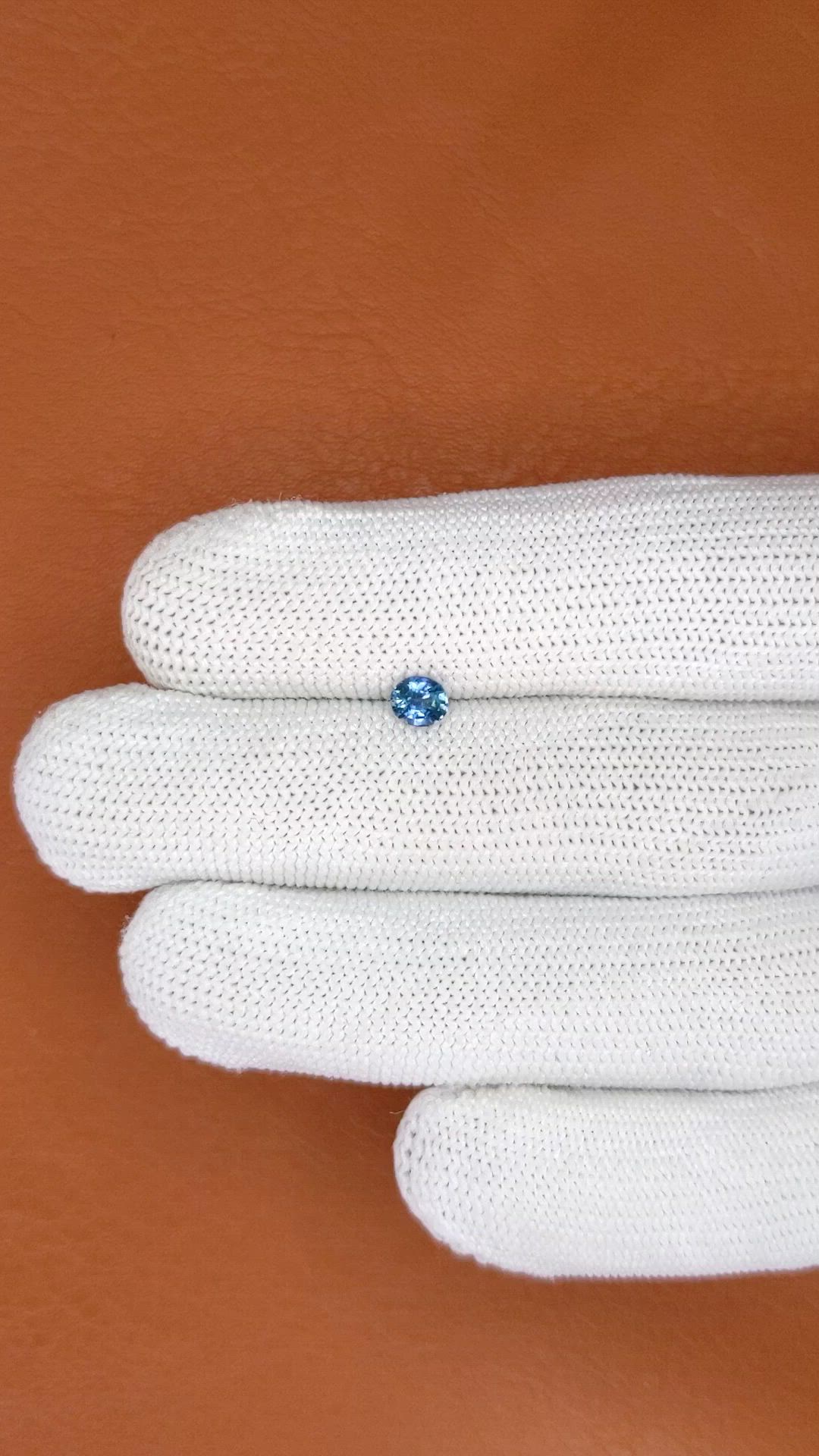 0.43 Ct. Blue Sapphire from Ceylon (Sri Lanka) Size Video
