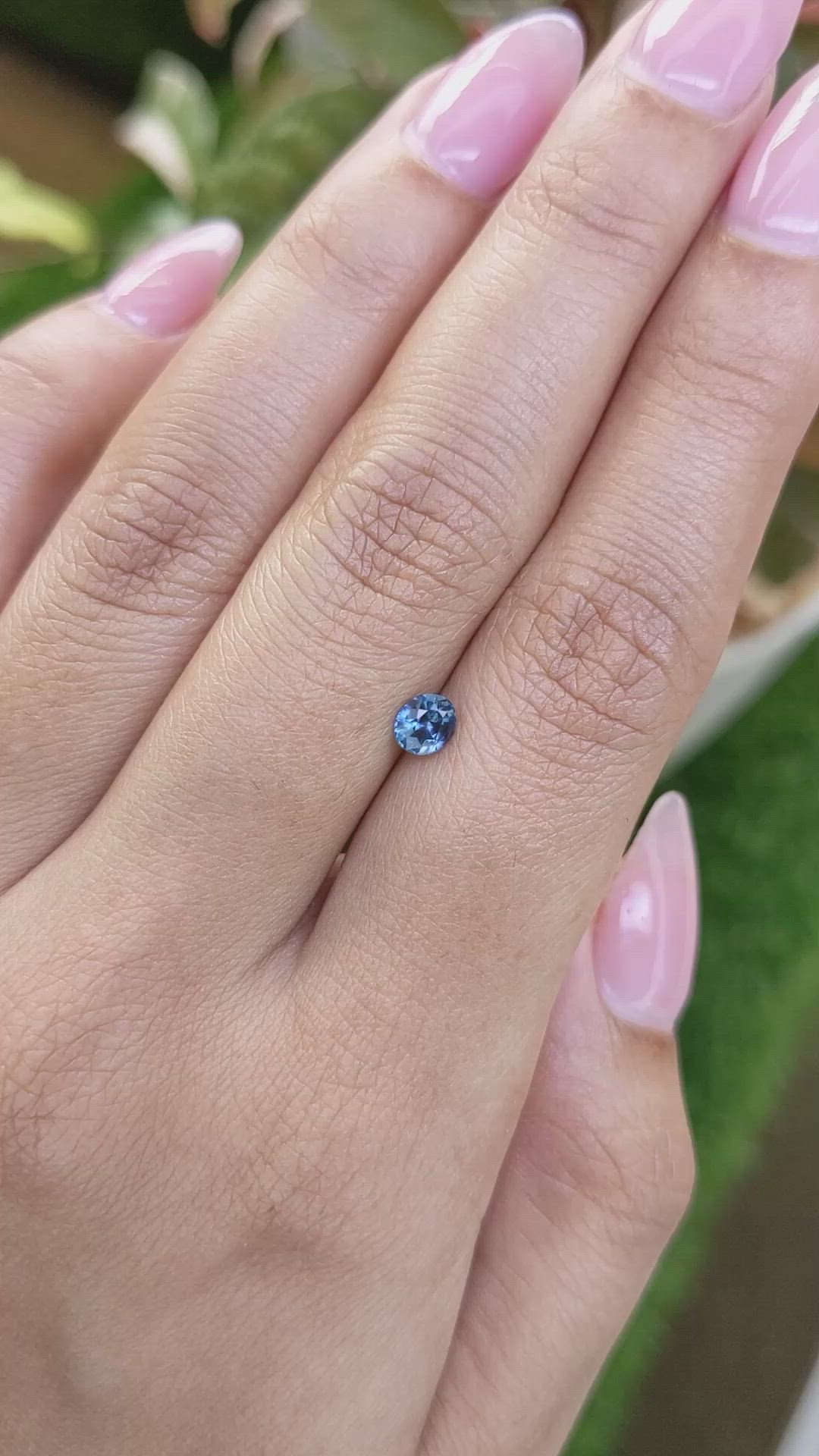 0.43 Ct. Blue Sapphire from Ceylon (Sri Lanka) Size Video