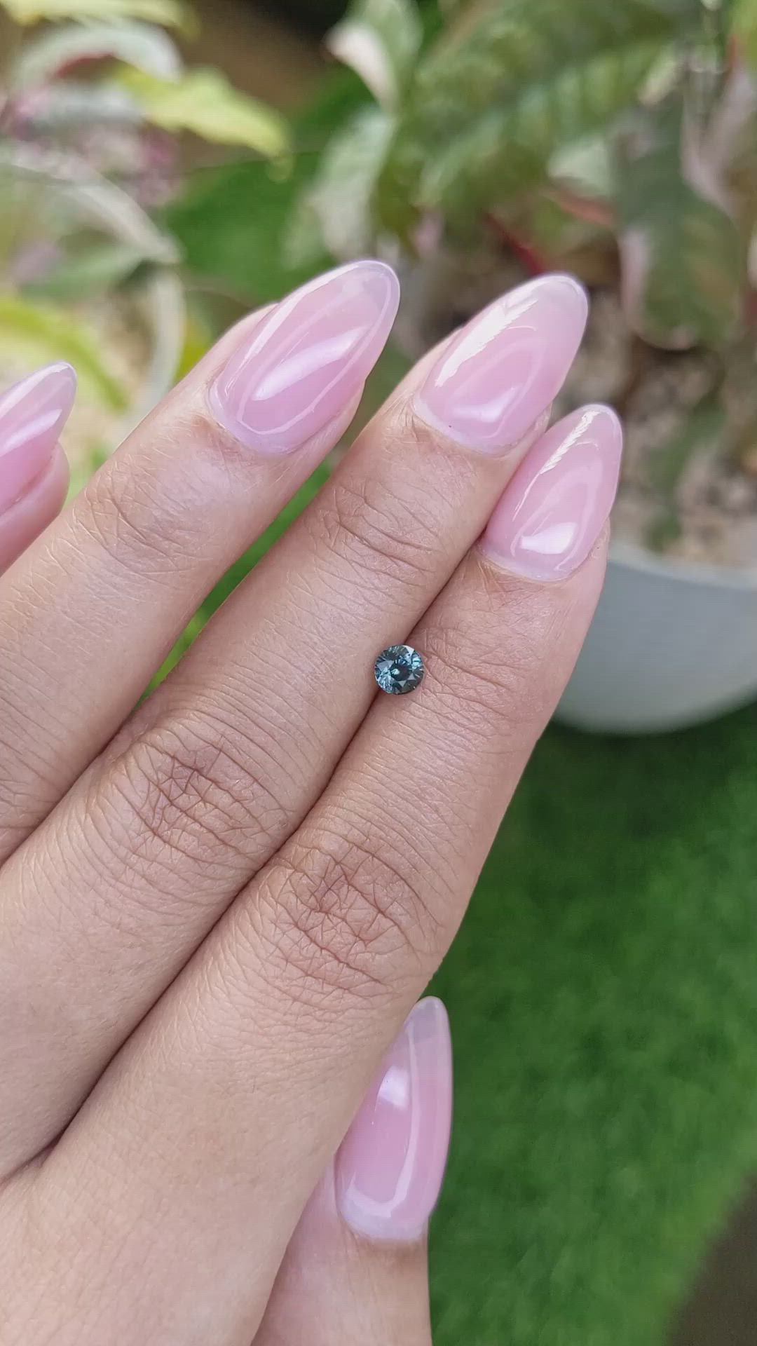 0.39 Ct. Bluish Green Sapphire from Ceylon (Sri Lanka) Size Video