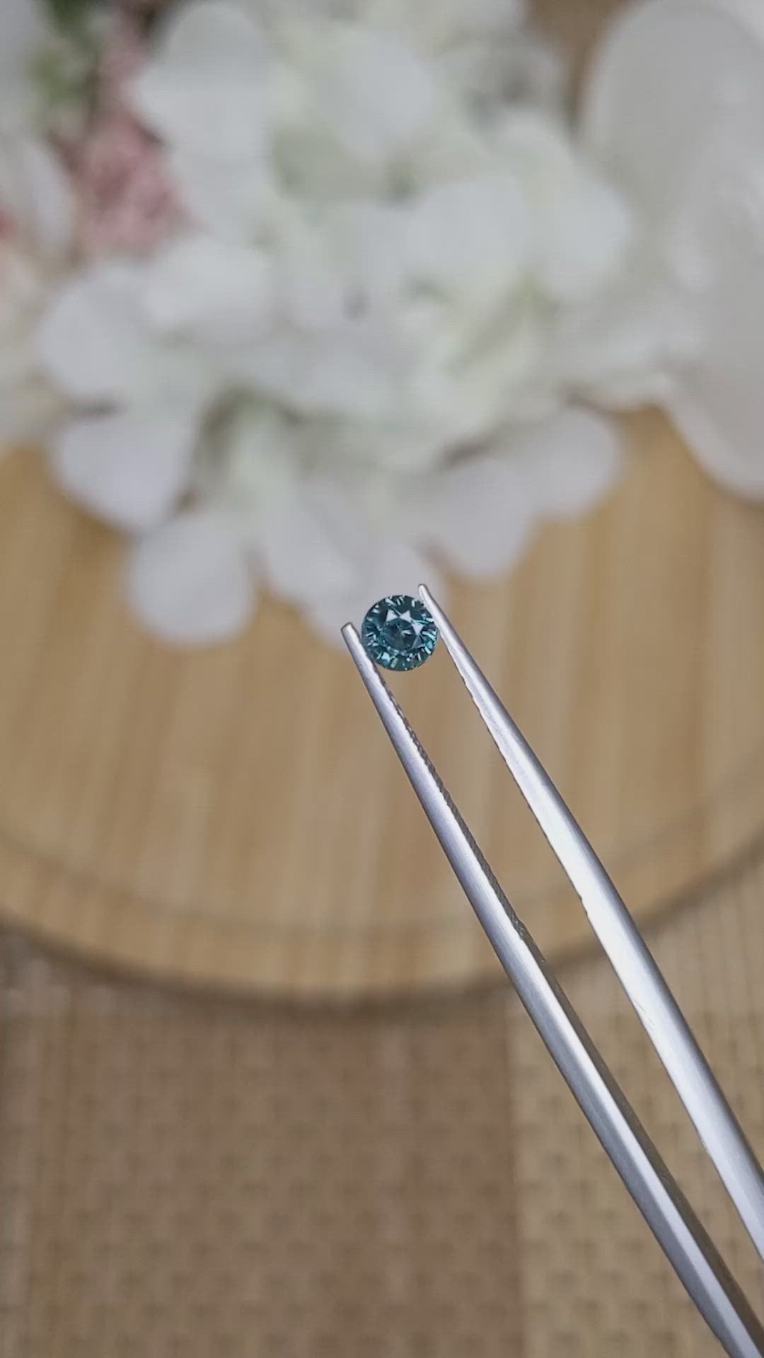 0.39 Ct. Bluish Green Sapphire from Ceylon (Sri Lanka) Size Video