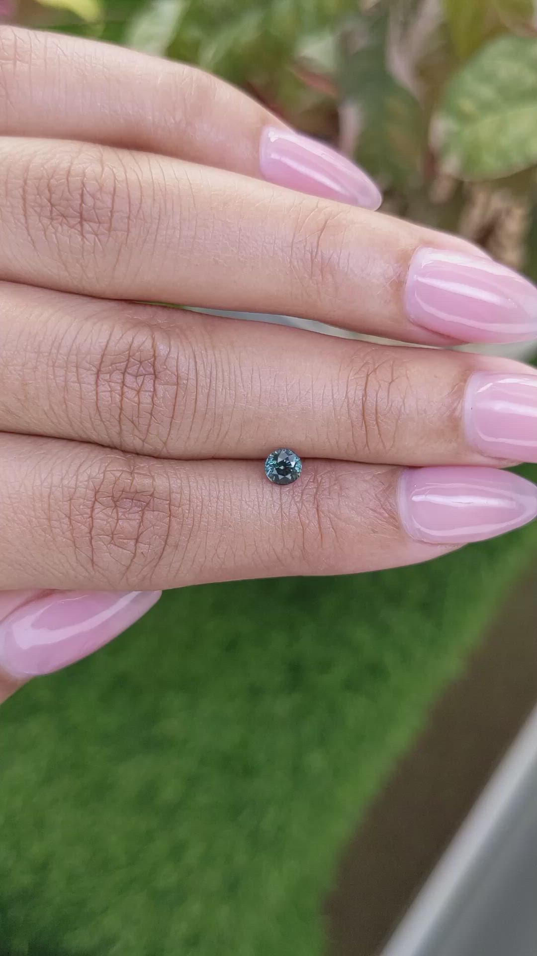 0.39 Ct. Bluish Green Sapphire from Ceylon (Sri Lanka) Size Video
