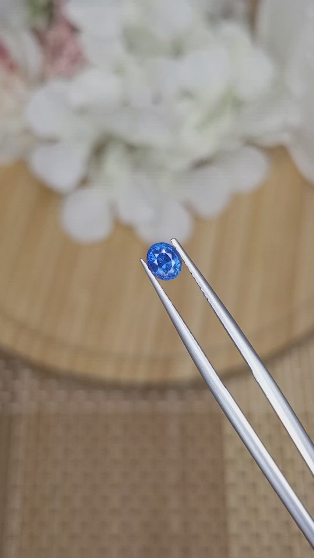 0.58 Ct. Blue Sapphire from Ceylon (Sri Lanka) Size Video