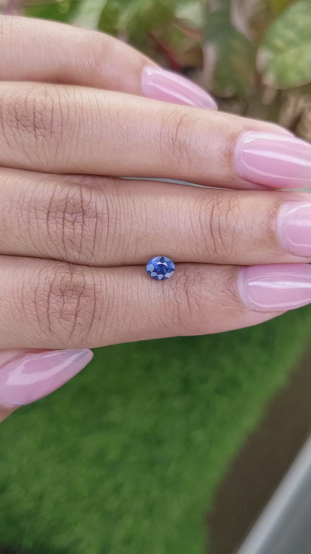0.58 Ct. Blue Sapphire from Ceylon (Sri Lanka) Size Video