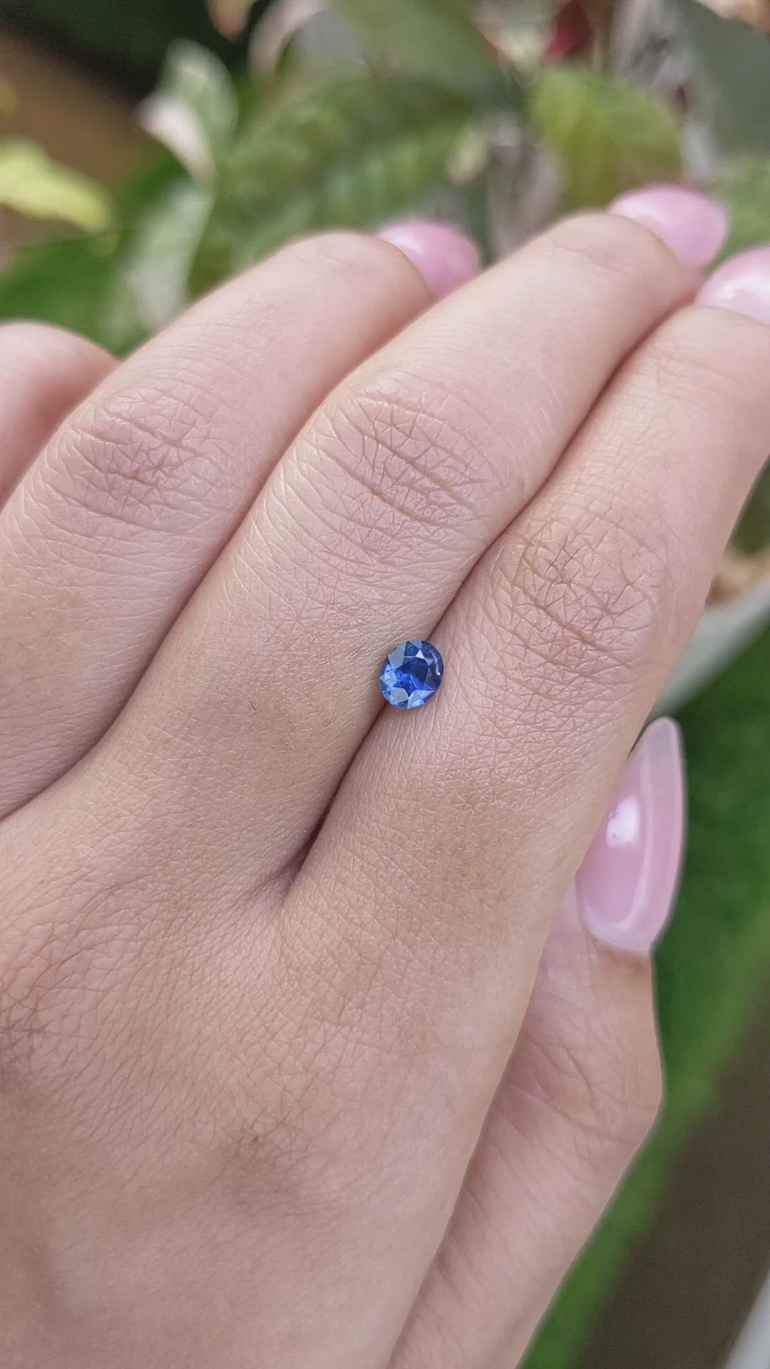 0.58 Ct. Blue Sapphire from Ceylon (Sri Lanka) Size Video