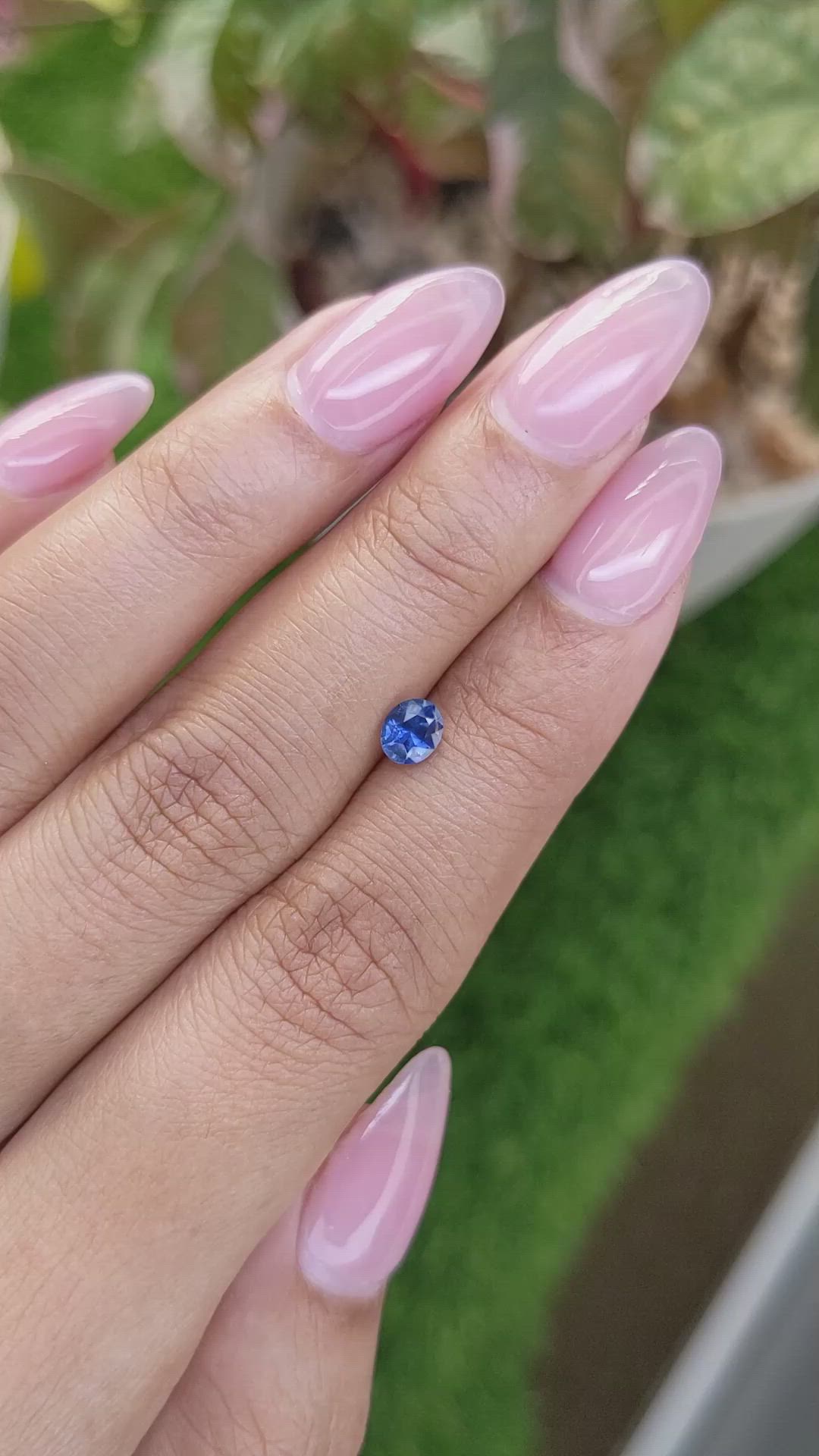 0.58 Ct. Blue Sapphire from Ceylon (Sri Lanka) Size Video