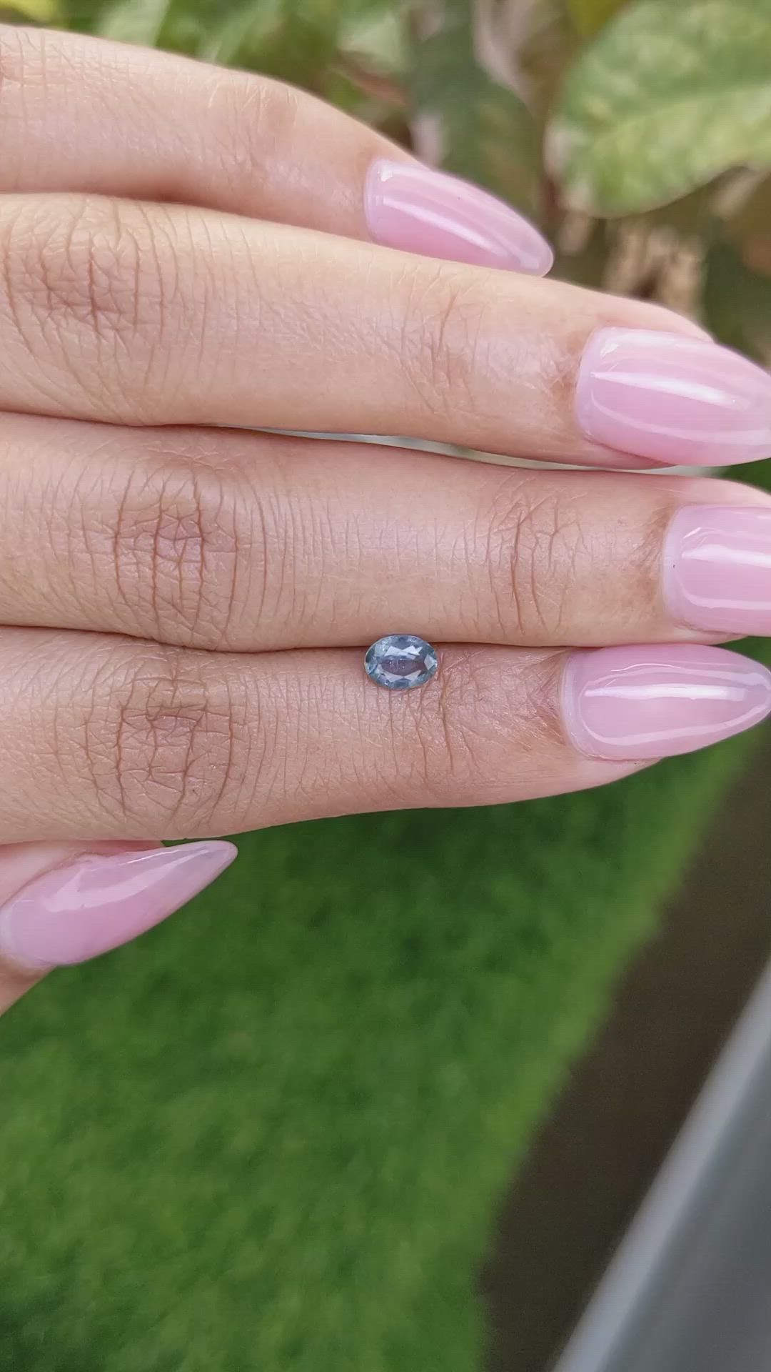 0.50 Ct. Greenish Blue Sapphire from Ceylon (Sri Lanka) Size Video