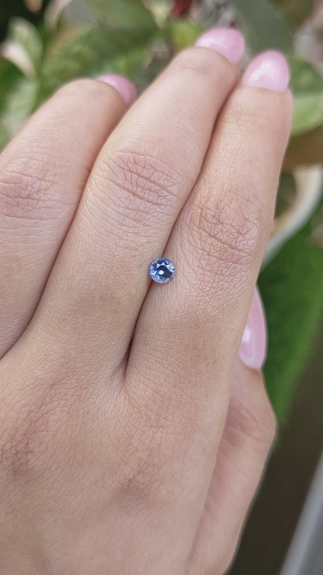 0.38 Ct. Blue Sapphire from Ceylon (Sri Lanka) Size Video