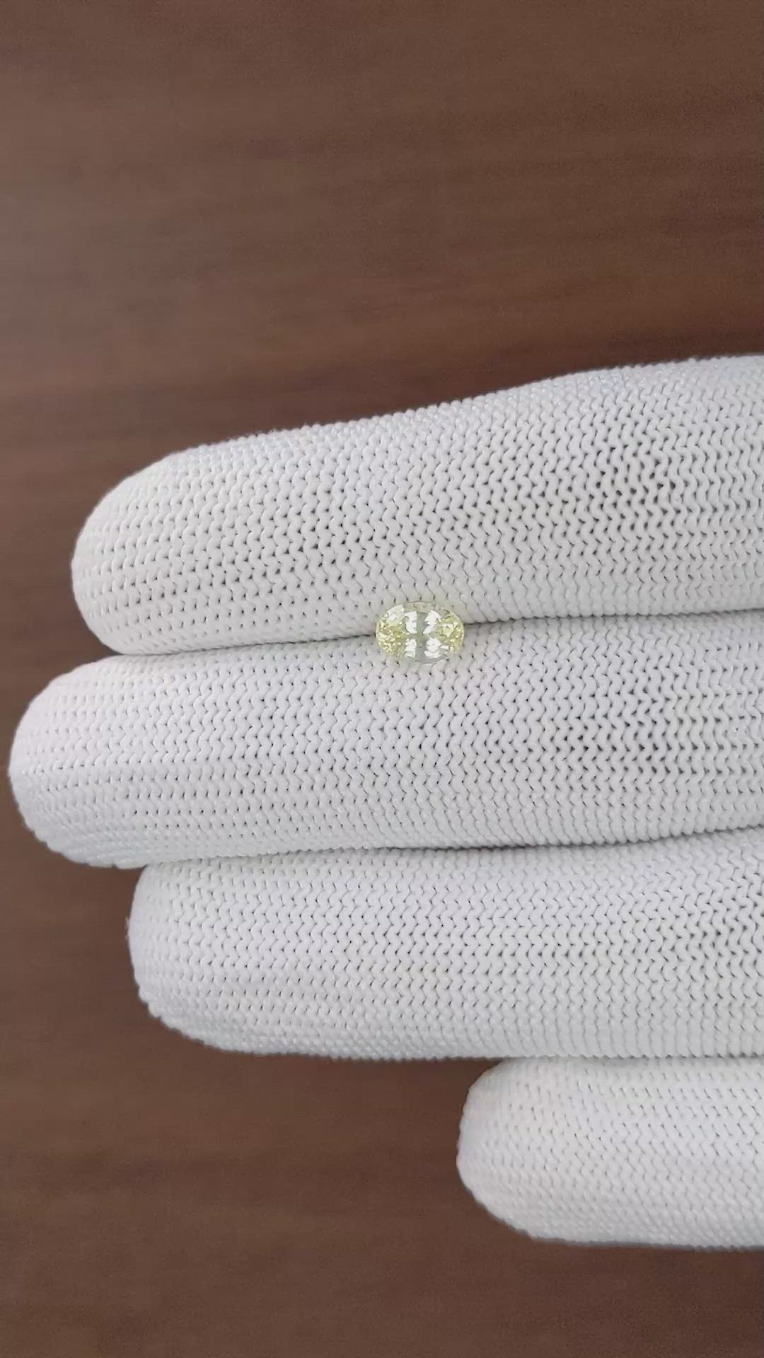 1.12 Ct. Yellow Sapphire from Ceylon (Sri Lanka) Size Video