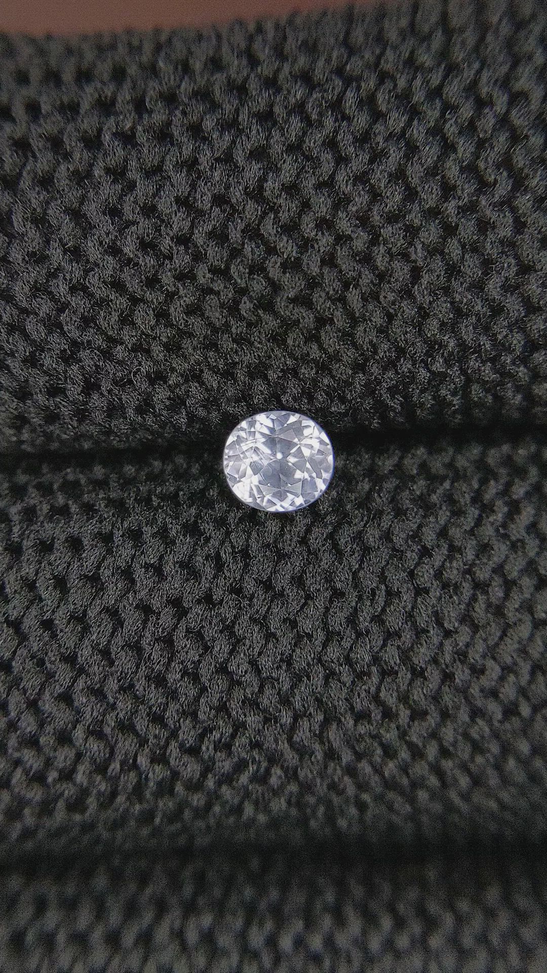 0.37 Ct. White Sapphire from Ceylon (Sri Lanka) Size Video
