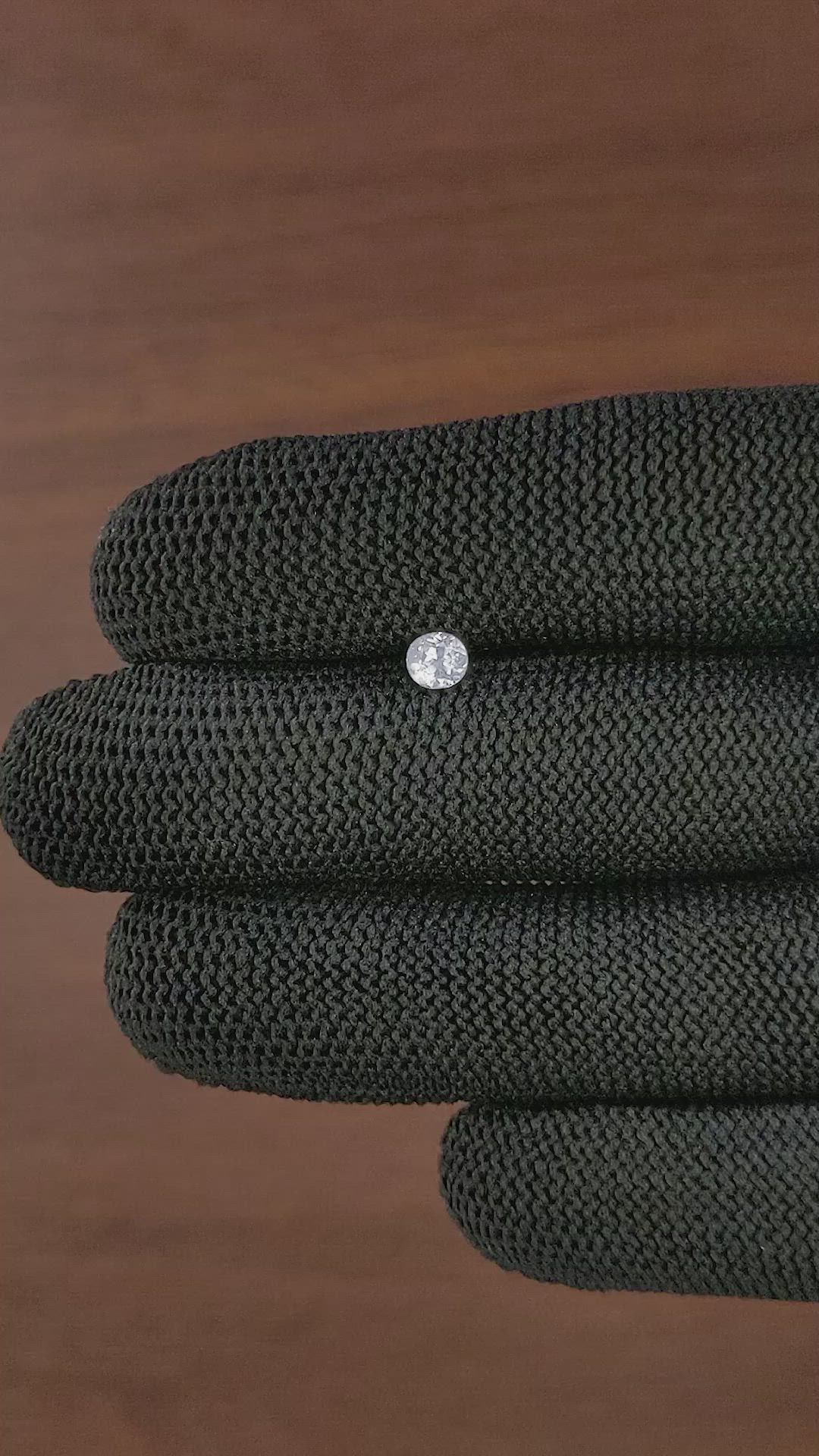 0.37 Ct. White Sapphire from Ceylon (Sri Lanka) Size Video