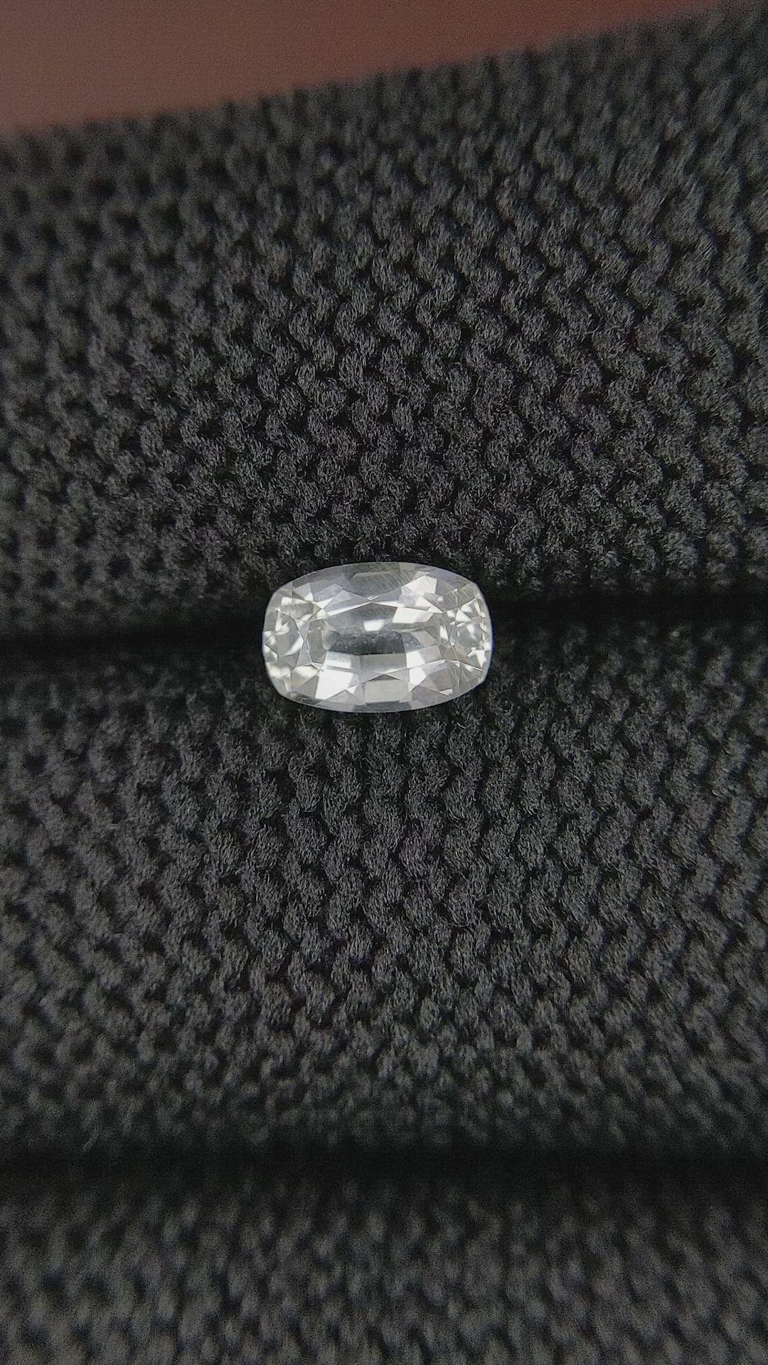 1.07 Ct. White Sapphire from Ceylon (Sri Lanka) Size Video